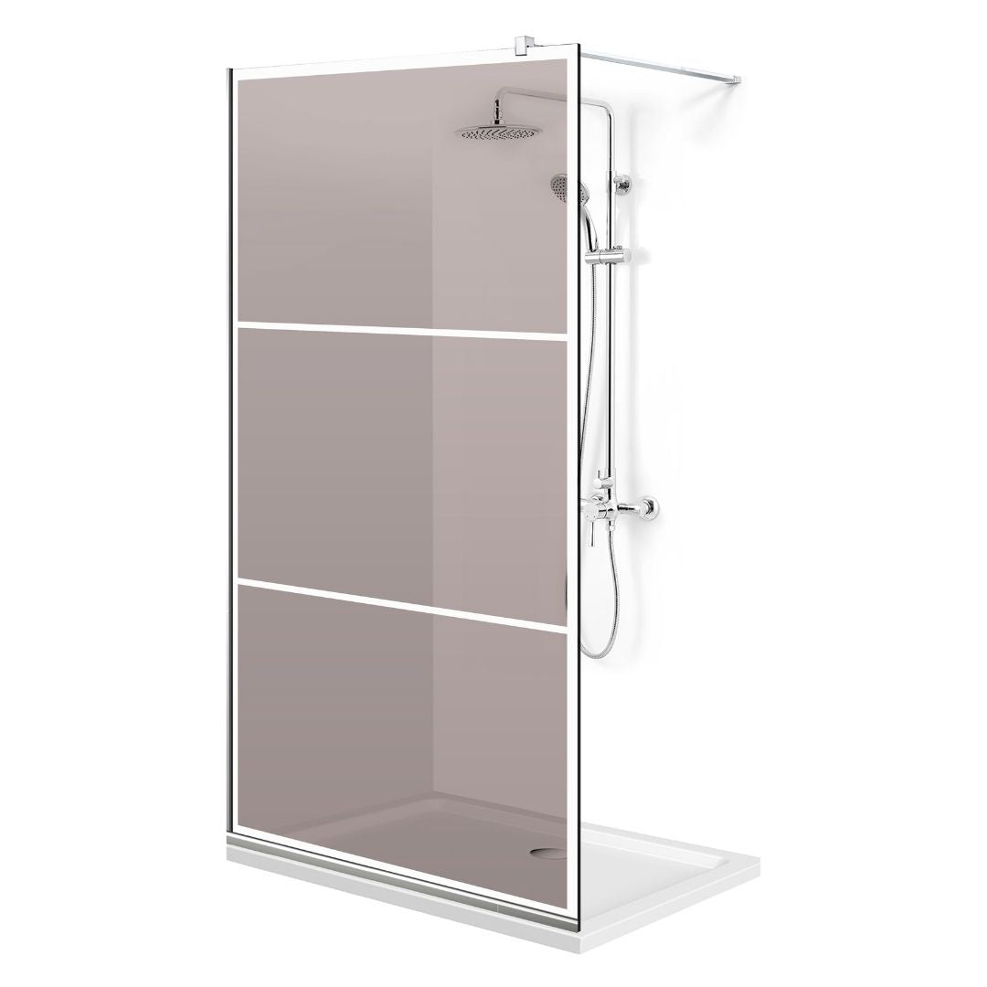 Paravan dus Walk-in, Perete dus Inox, #Bronz #Bronz