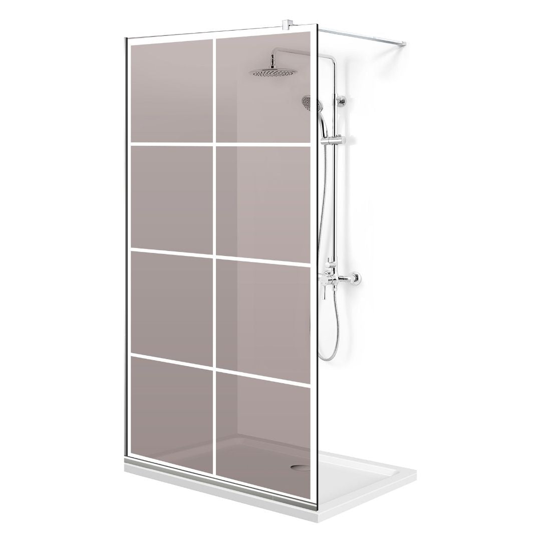 Paravan dus Walk-in, Perete dus Inox, #Bronz #Bronz