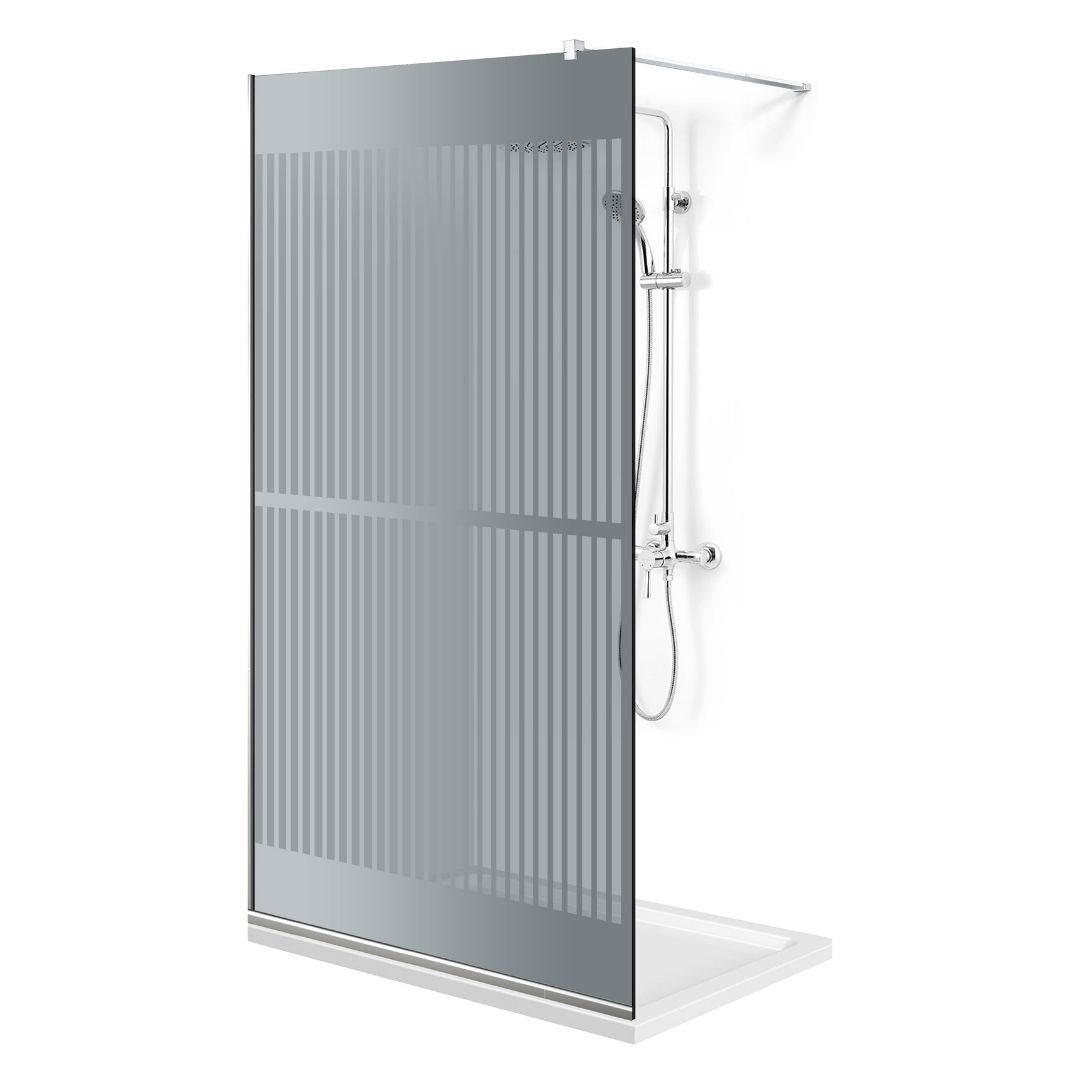 Paravan dus Walk-in, Perete dus Inox, #Gri #Szürke
