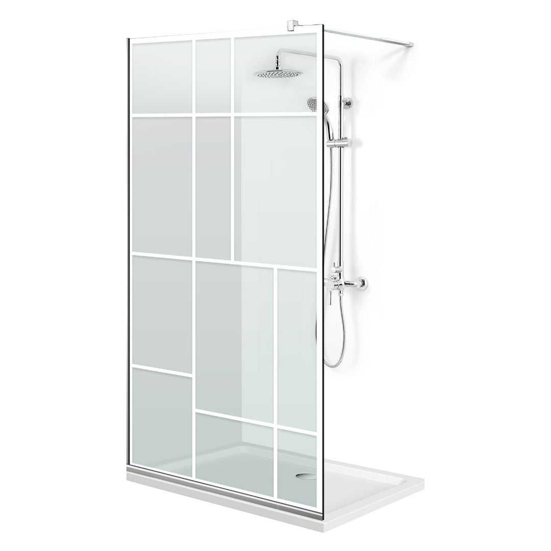 Paravan dus Walk-in, Perete dus Inox, #Clara #Víztiszta