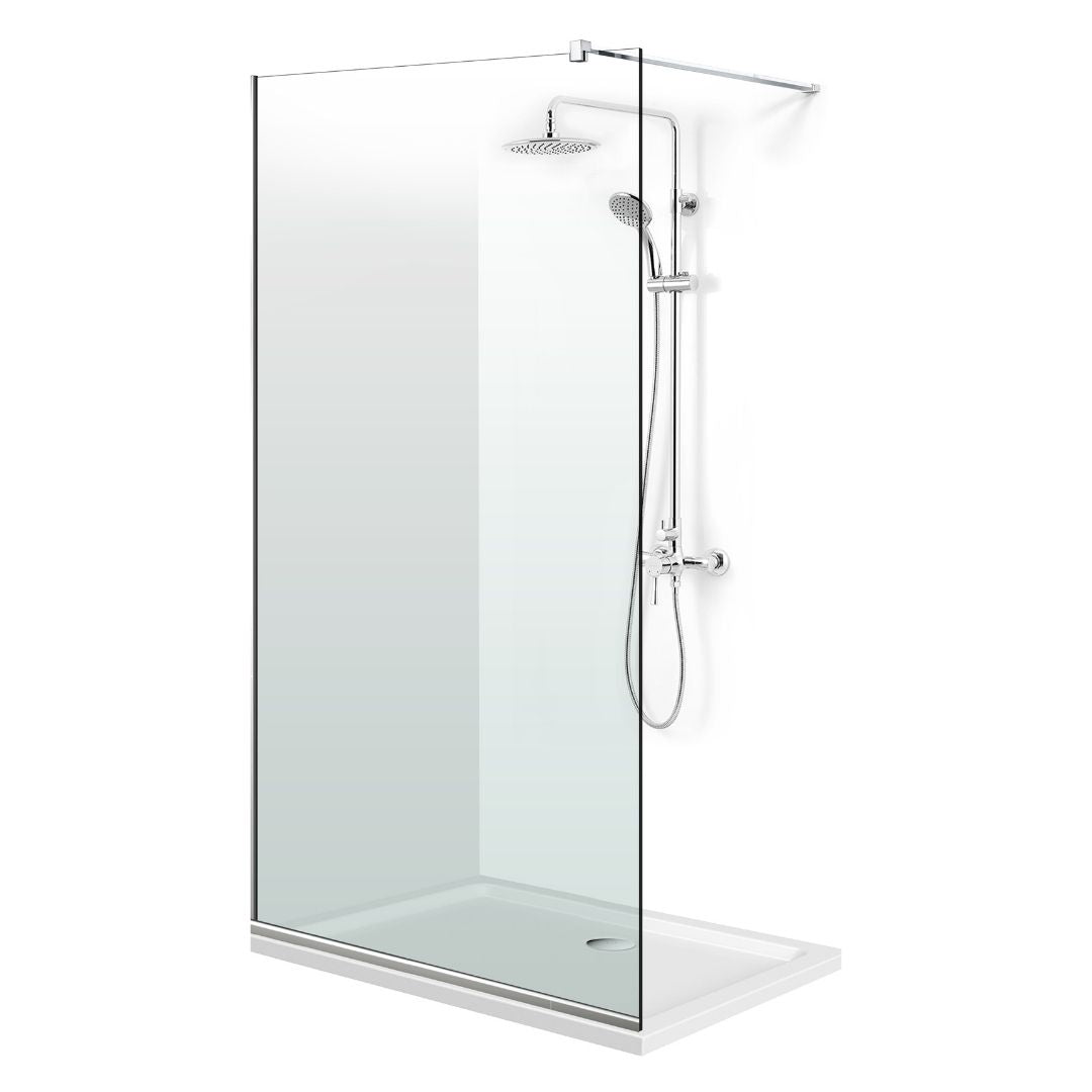 Paravan dus Walk-in, Perete dus Inox, #Clara #Víztiszta