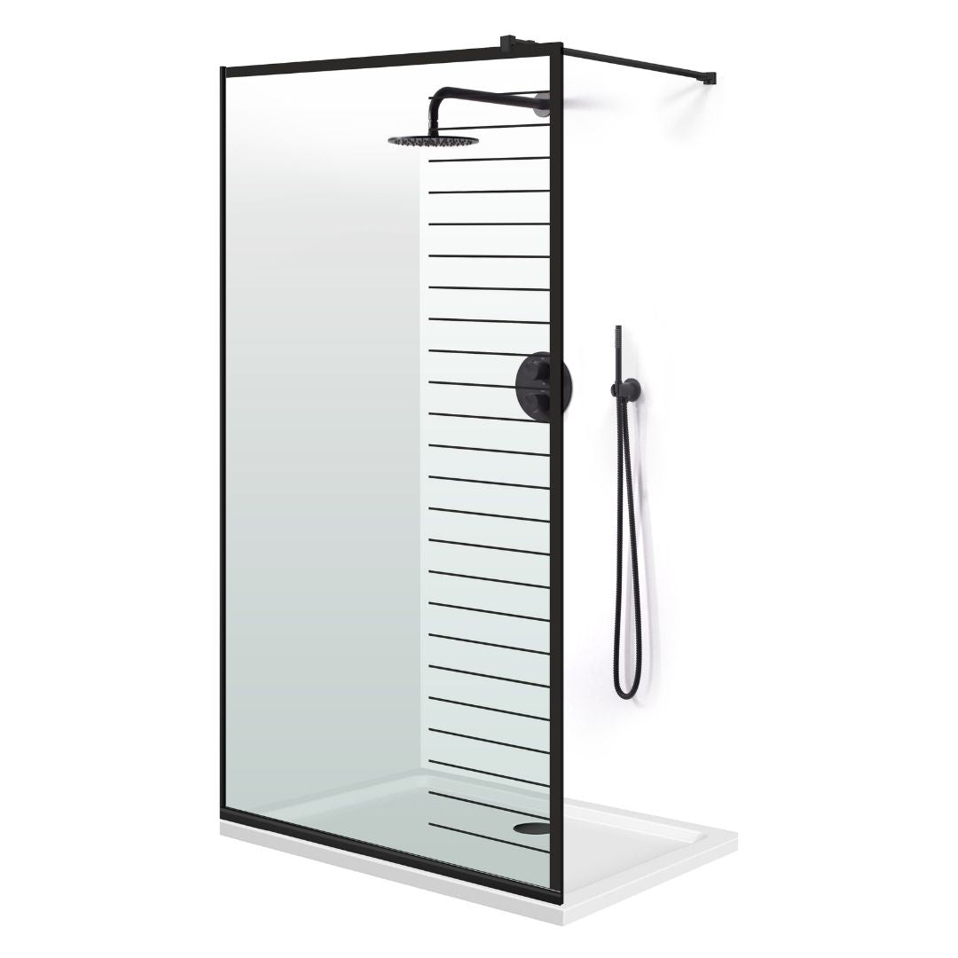Shower Screens Walk-in, Black Shower Wall, #Clear