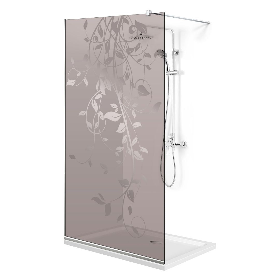 Paravan dus Walk-in, Perete dus Inox, #Bronz #Bronz