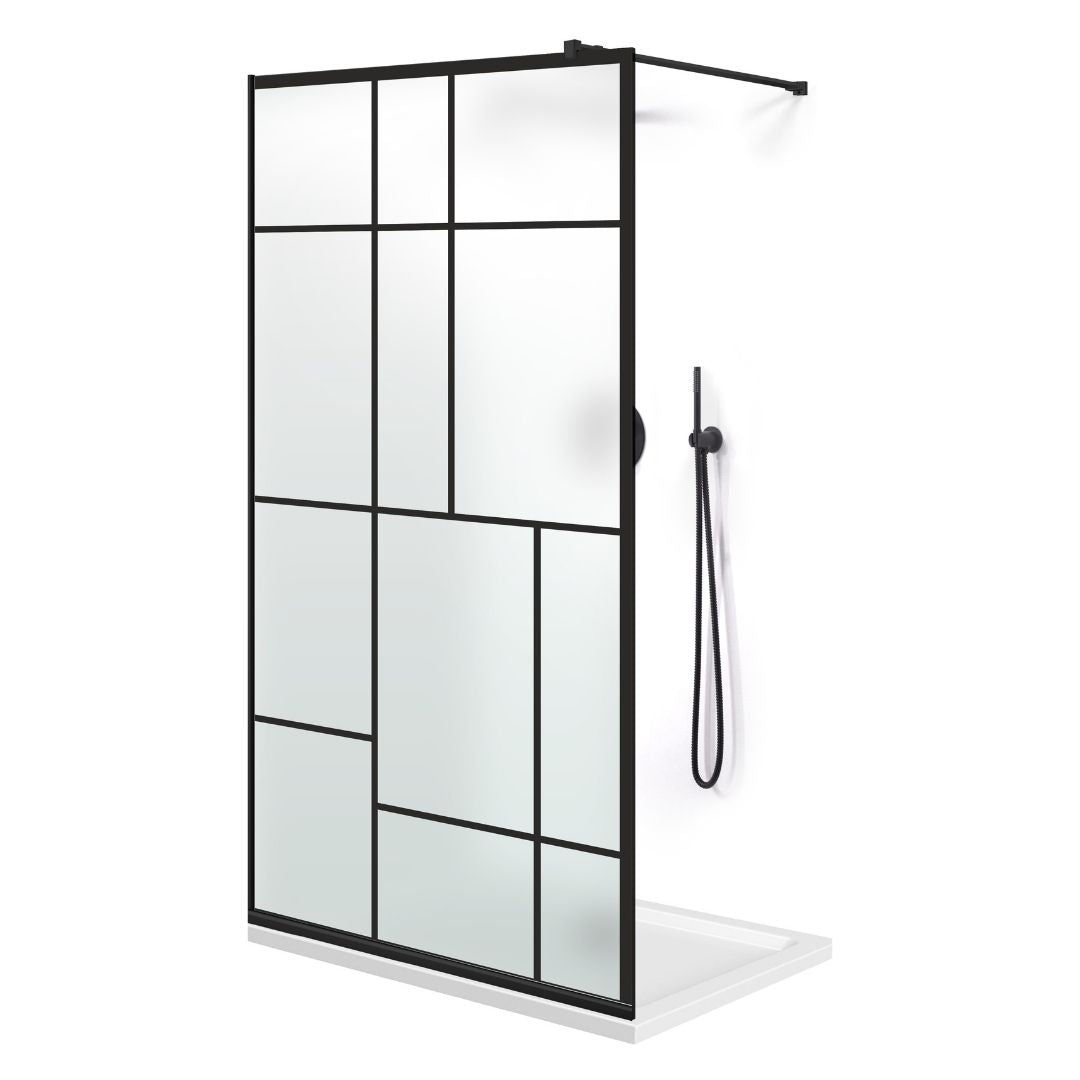 Paravan dus Walk-in, Perete dus Negru, #Mat #Matt