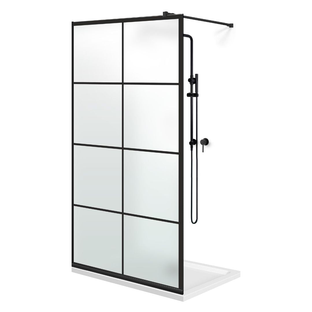 Paravan dus Walk-in, Perete dus Negru, #Mat #Matt
