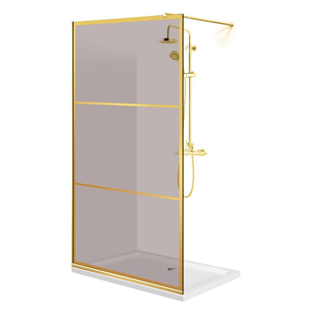 Paravan dus Walk-in, Perete dus Auriu, #Bronz #Bronz