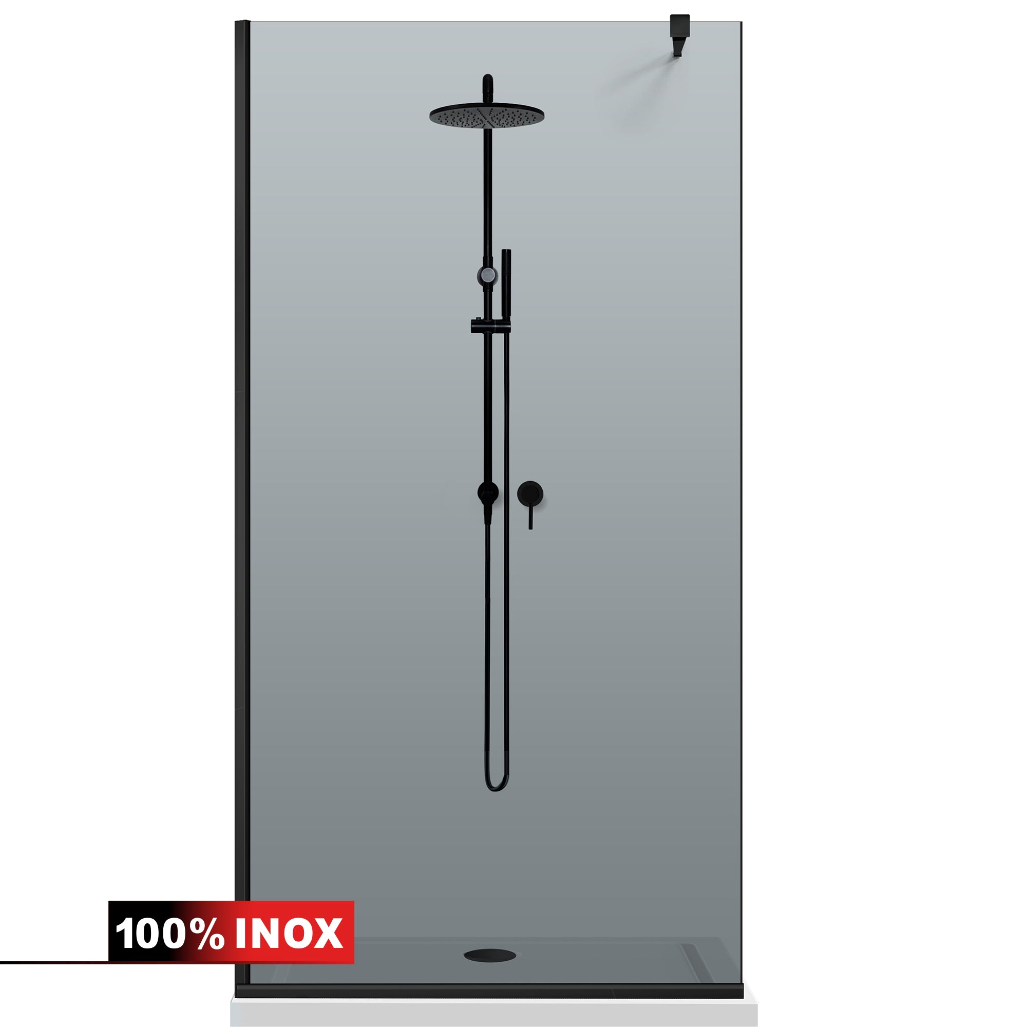 Paravan dus Walk-in, Perete dus Negru, #Gri #Szürke
