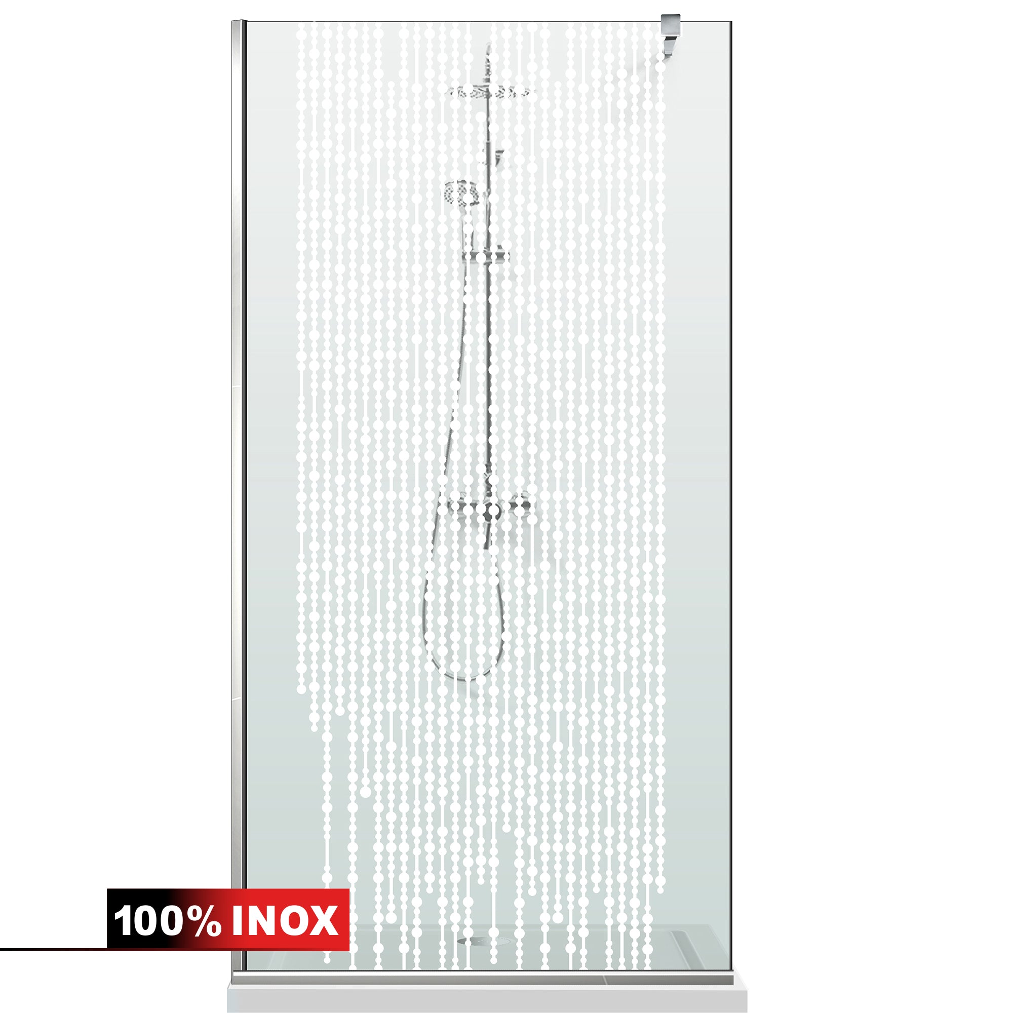 Paravan dus Walk-in, Perete dus Inox, #Clara #Víztiszta