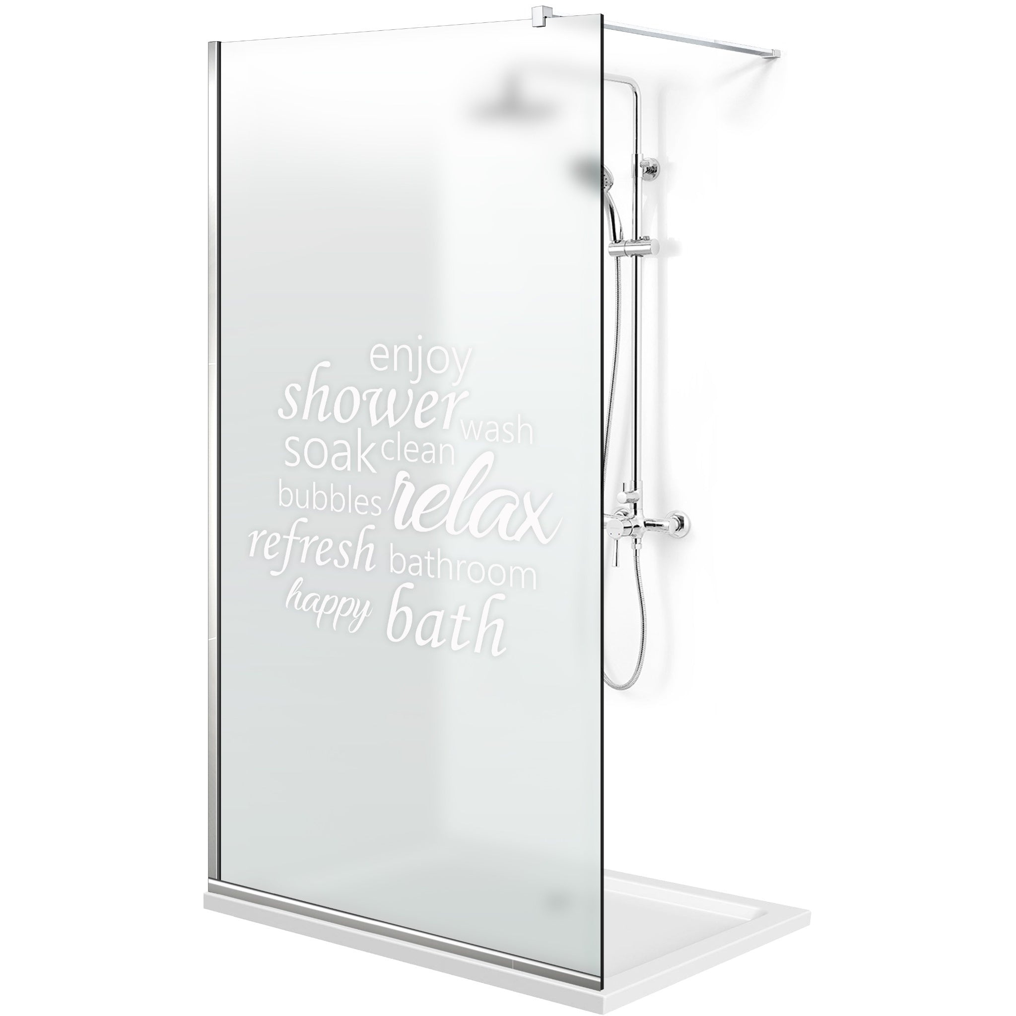 Paravan dus Walk-in, Perete dus Inox, #Mata #Matt
