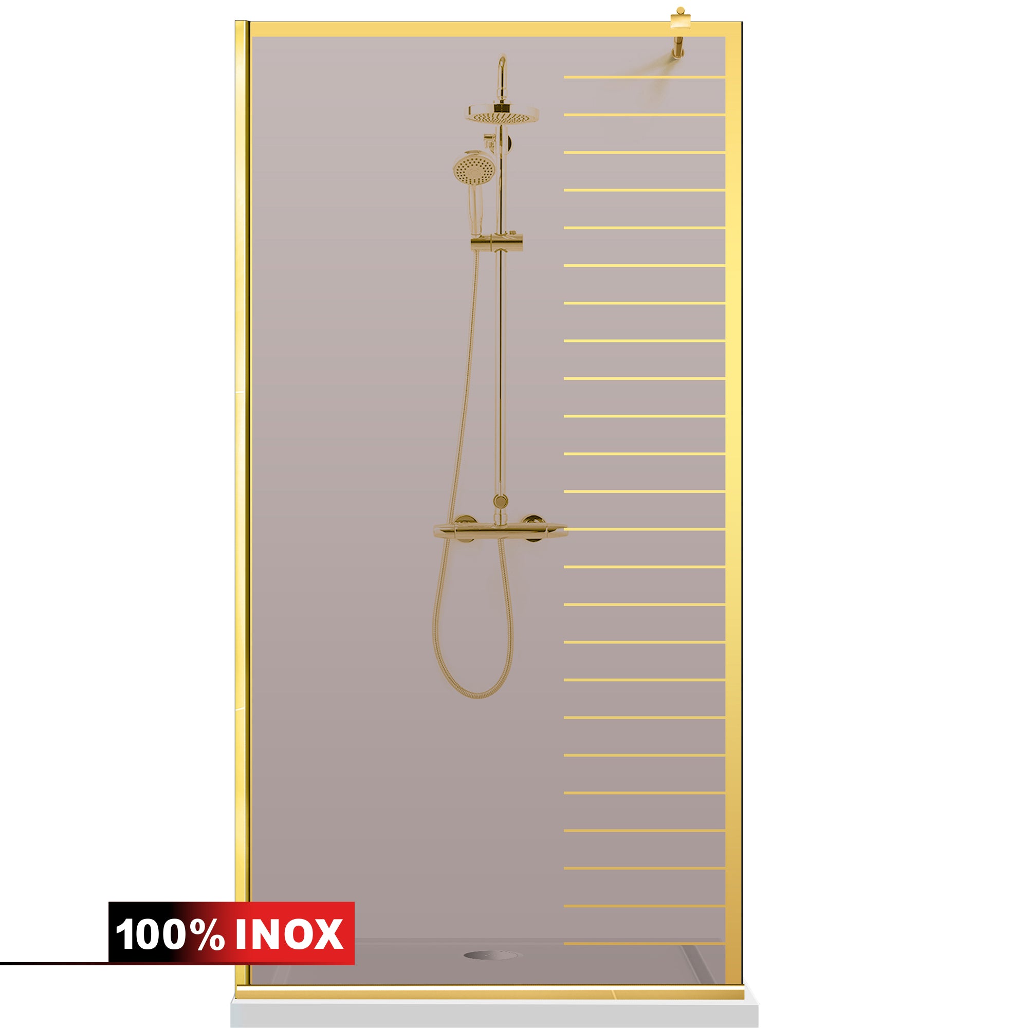 Paravan dus Walk-in, Perete dus Auriu, #Bronz #Bronz