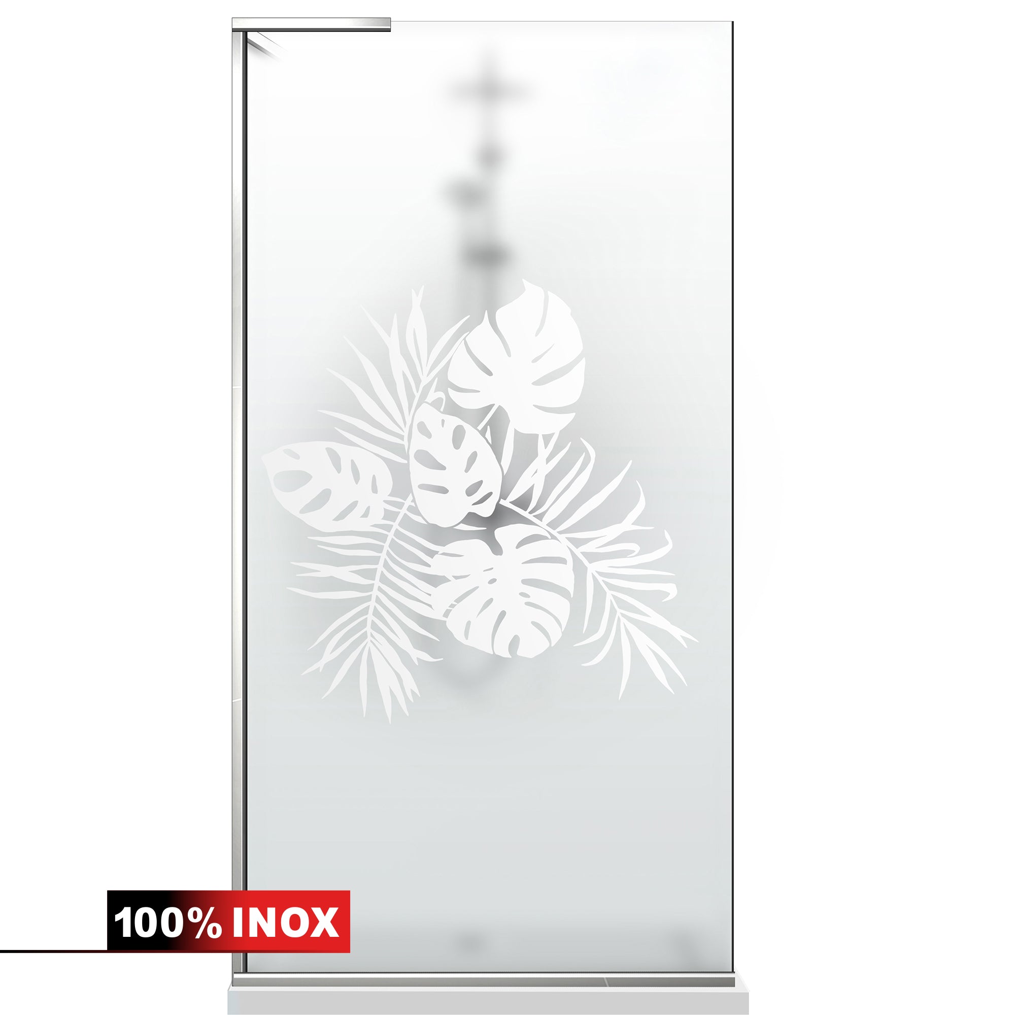 Paravan dus Walk-in, Perete dus Inox, #Mat #Matt