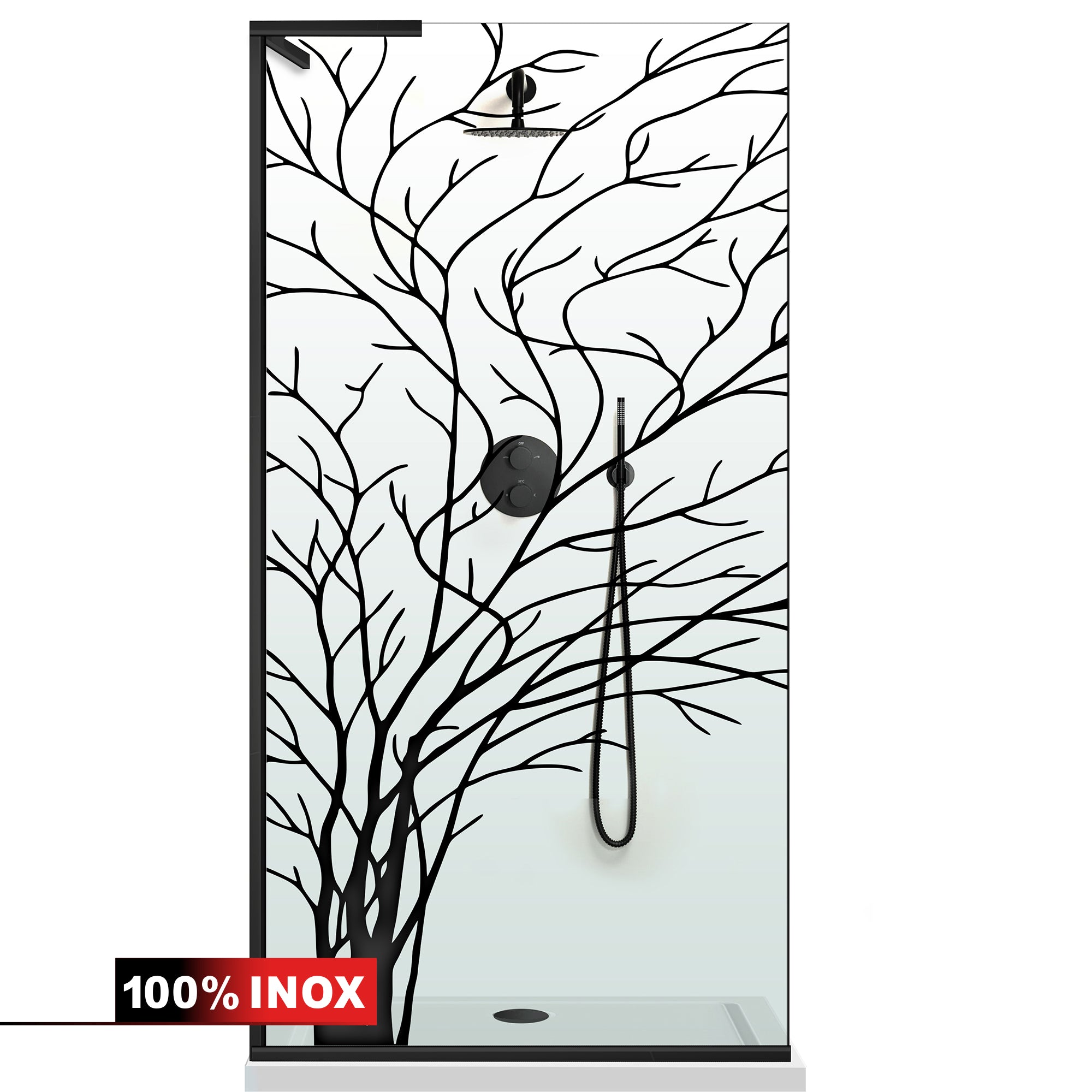 Paravan dus Walk-in, Perete dus Inox, #Clara #Víztiszta
