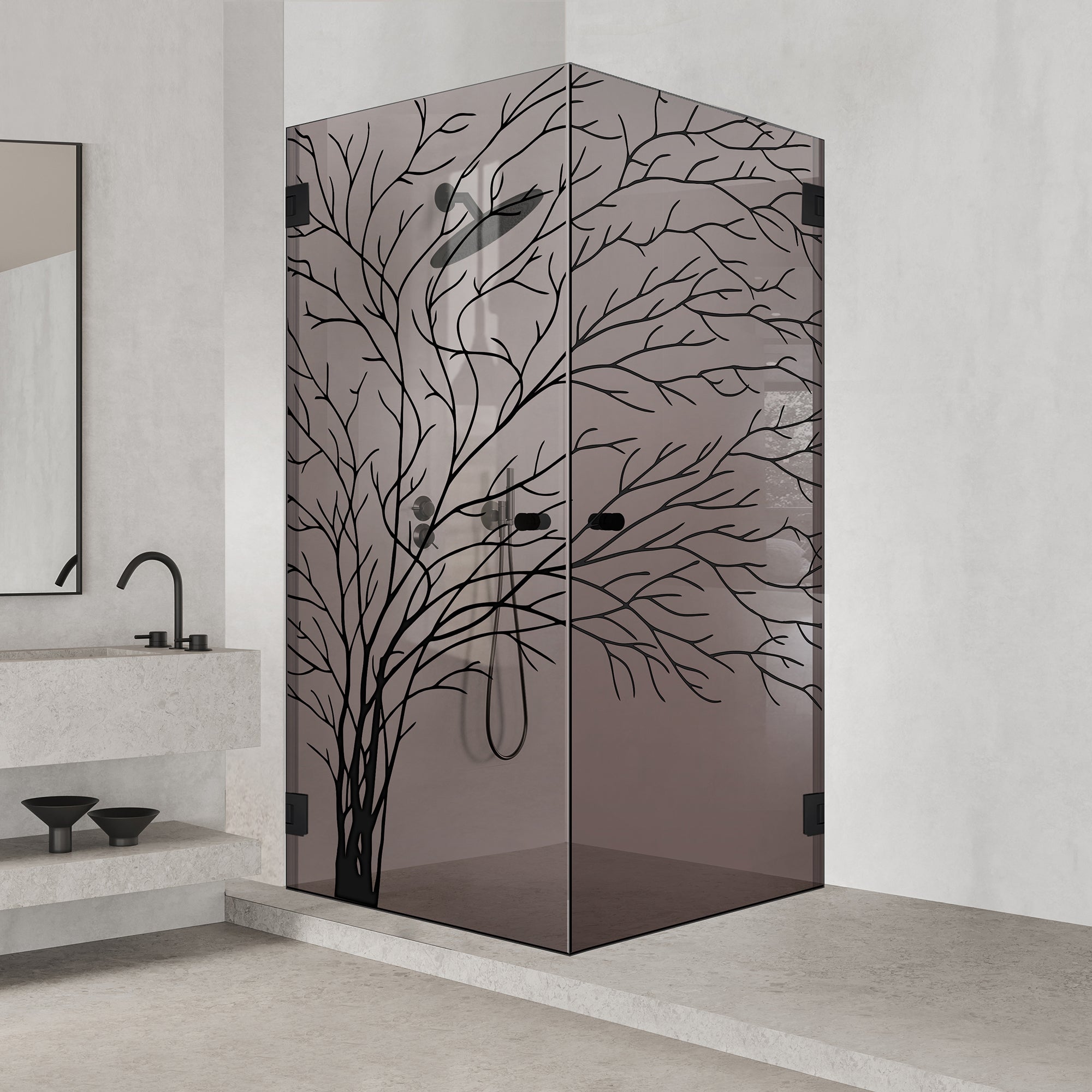 Cabina dus cu usa batanta #Bronz