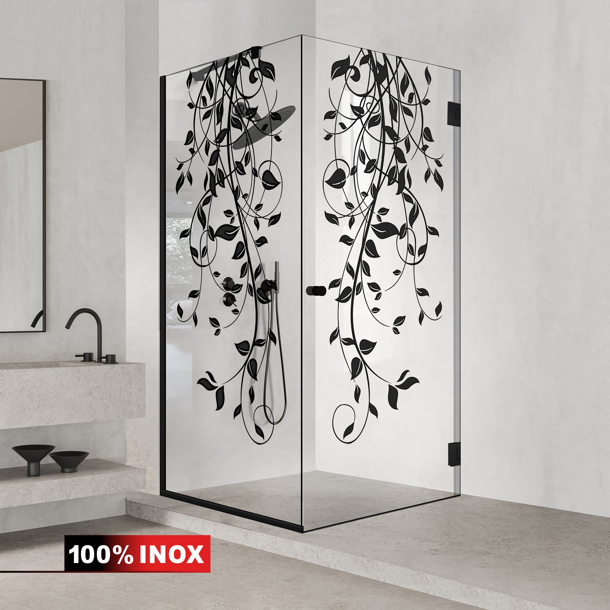Shower enclosure with swing door #Clear