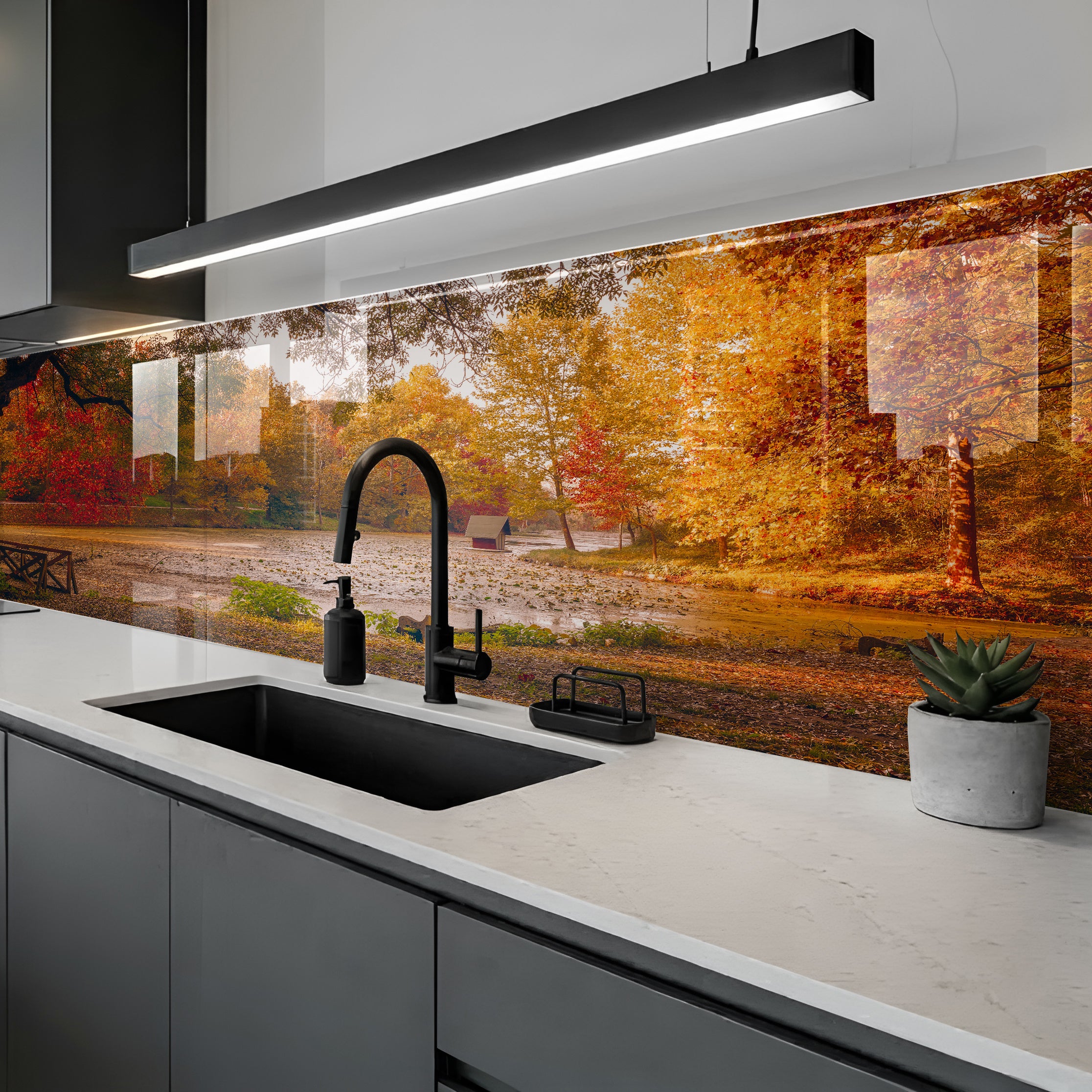 Sticla printata bucatarie placari