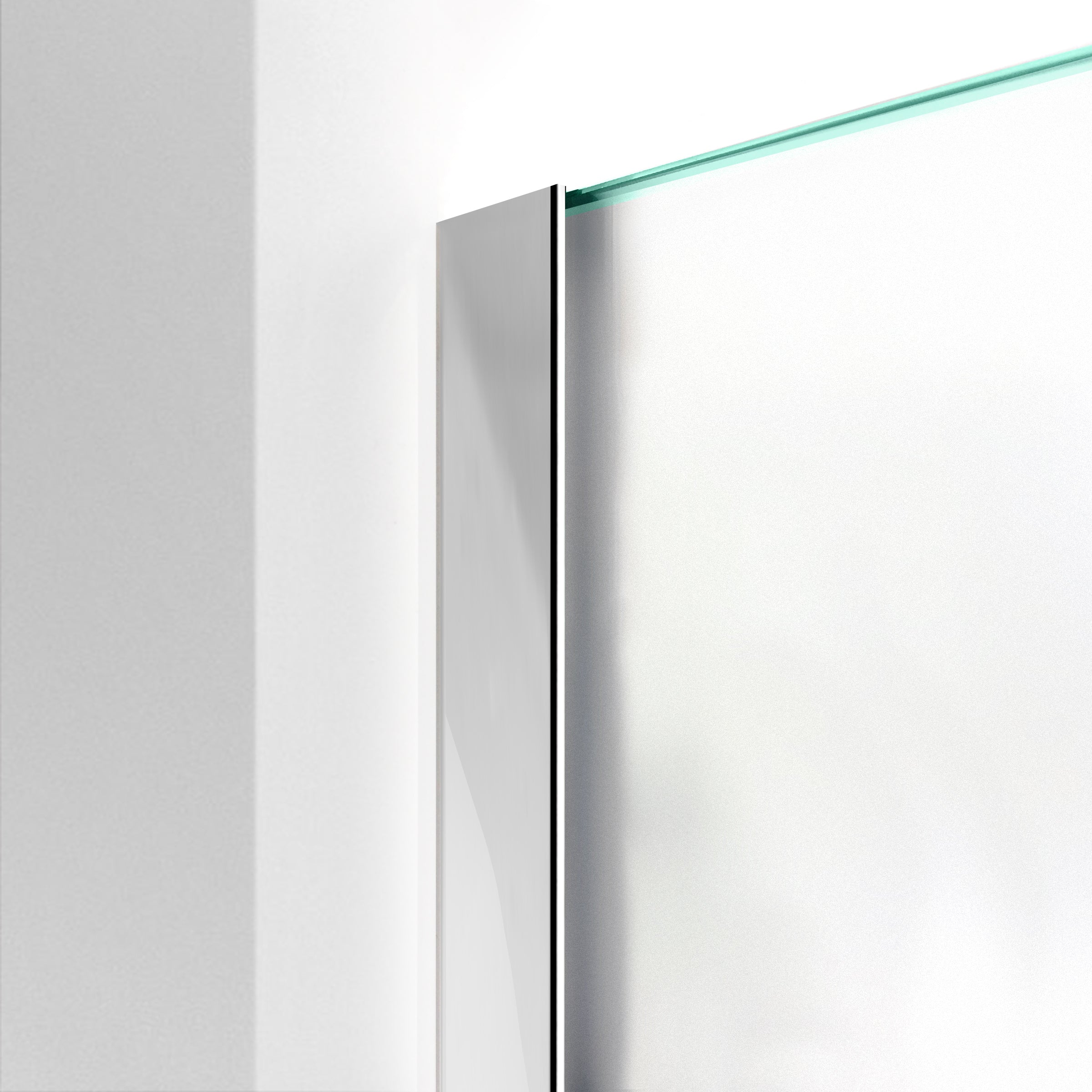 Paravan dus Walk-in, Perete dus Inox, #Mat #Matt