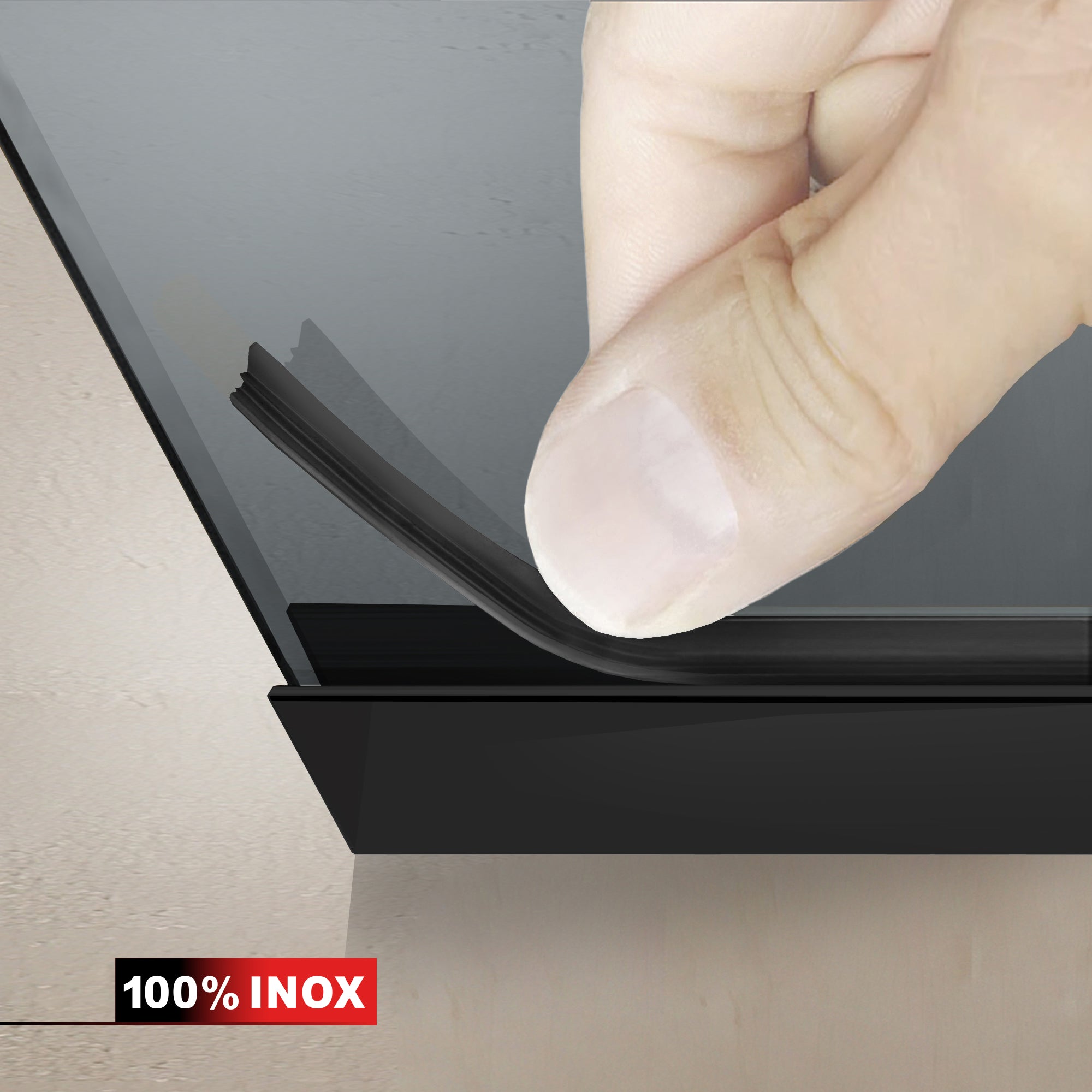 Shower enclosure with swing door #Grey