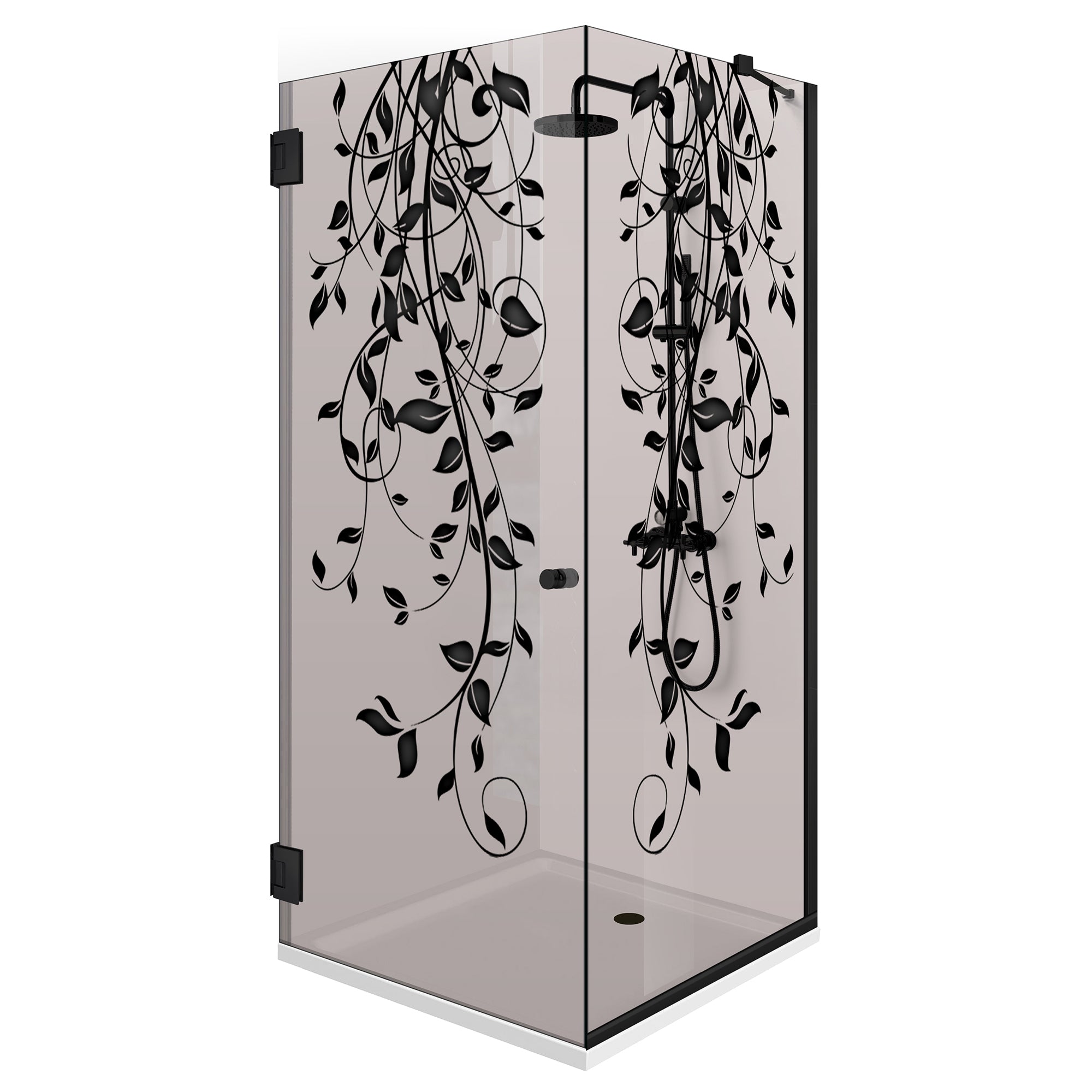 Shower enclosure with swing door #Bronze