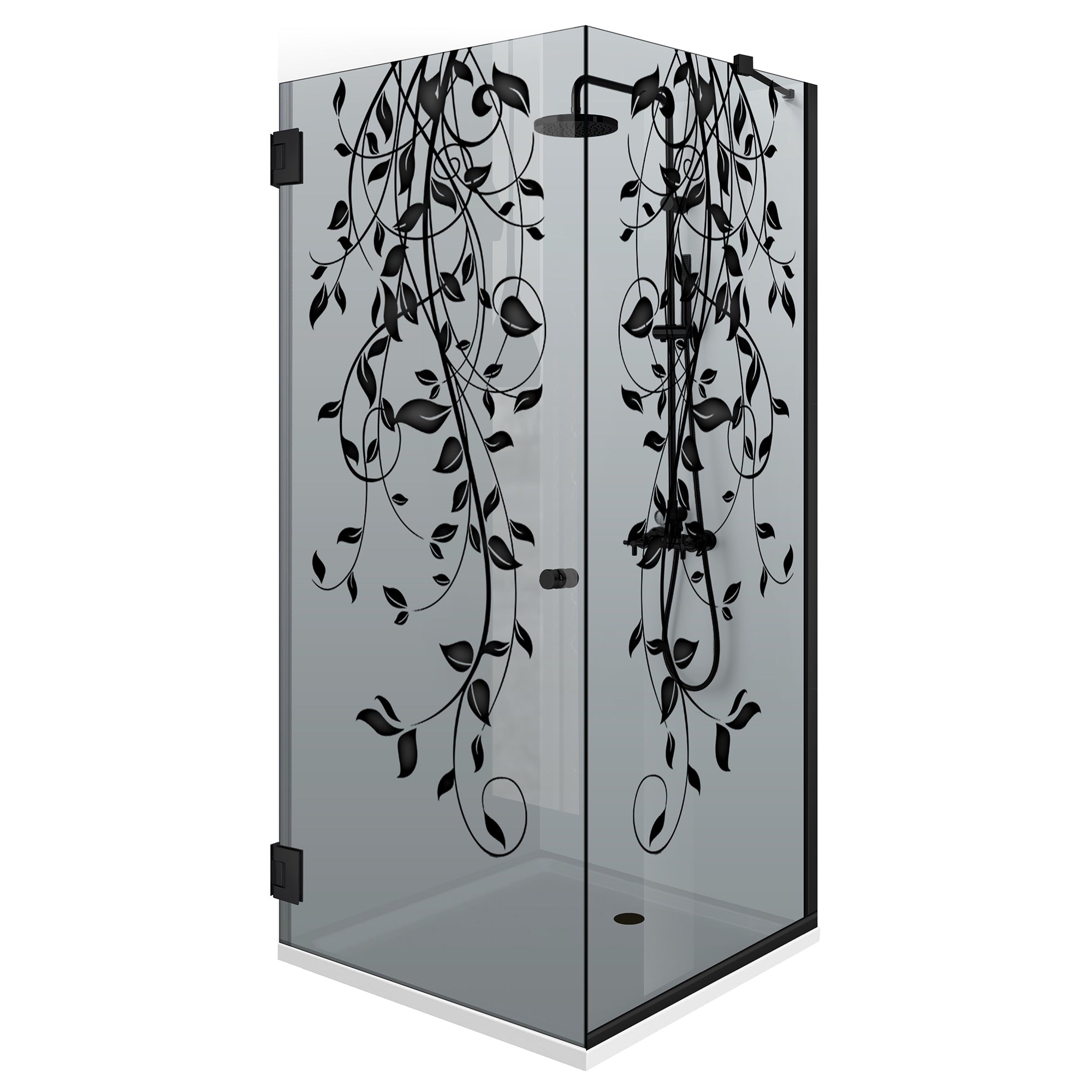 Shower enclosure with swing door #Grey