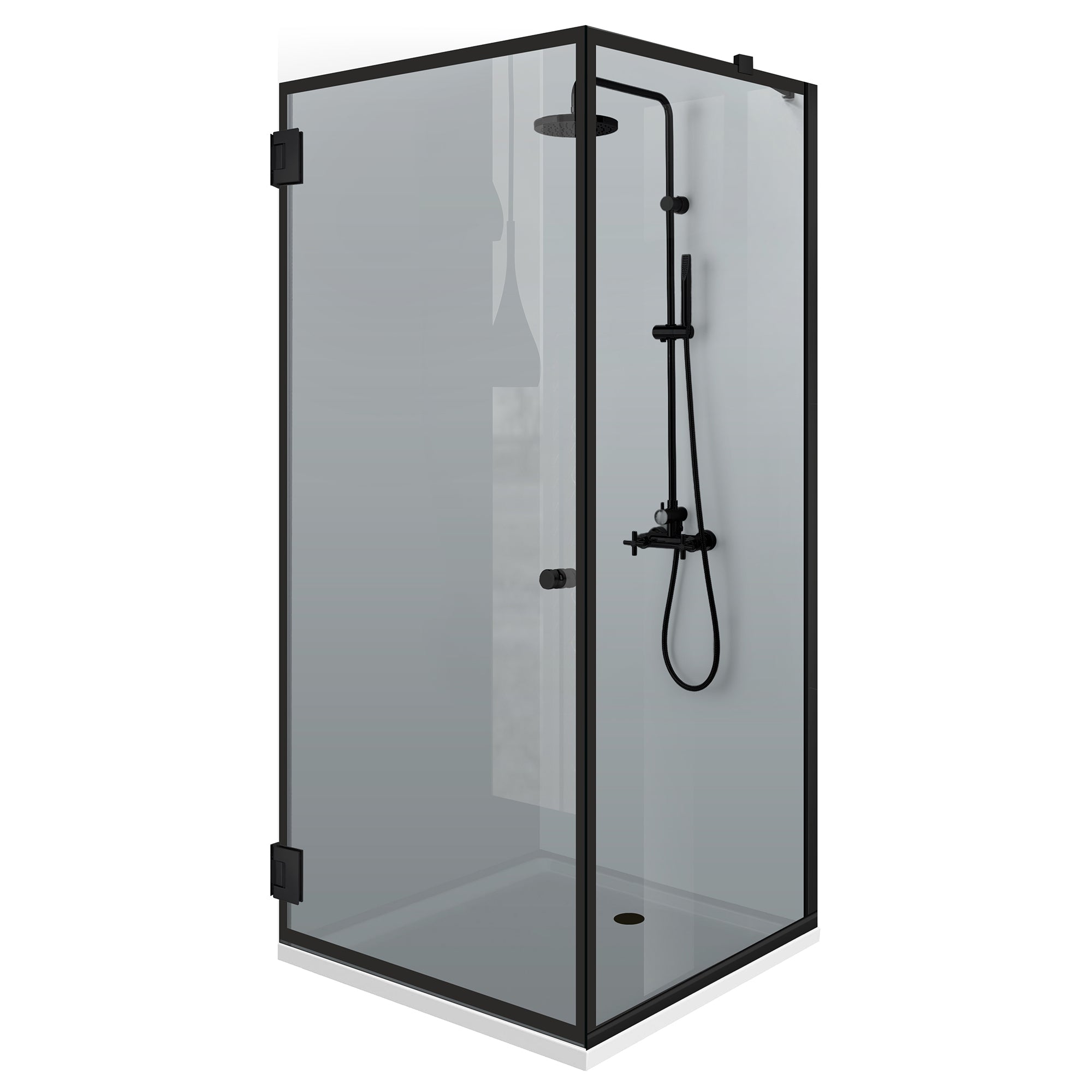 Shower enclosure with swing door #Grey