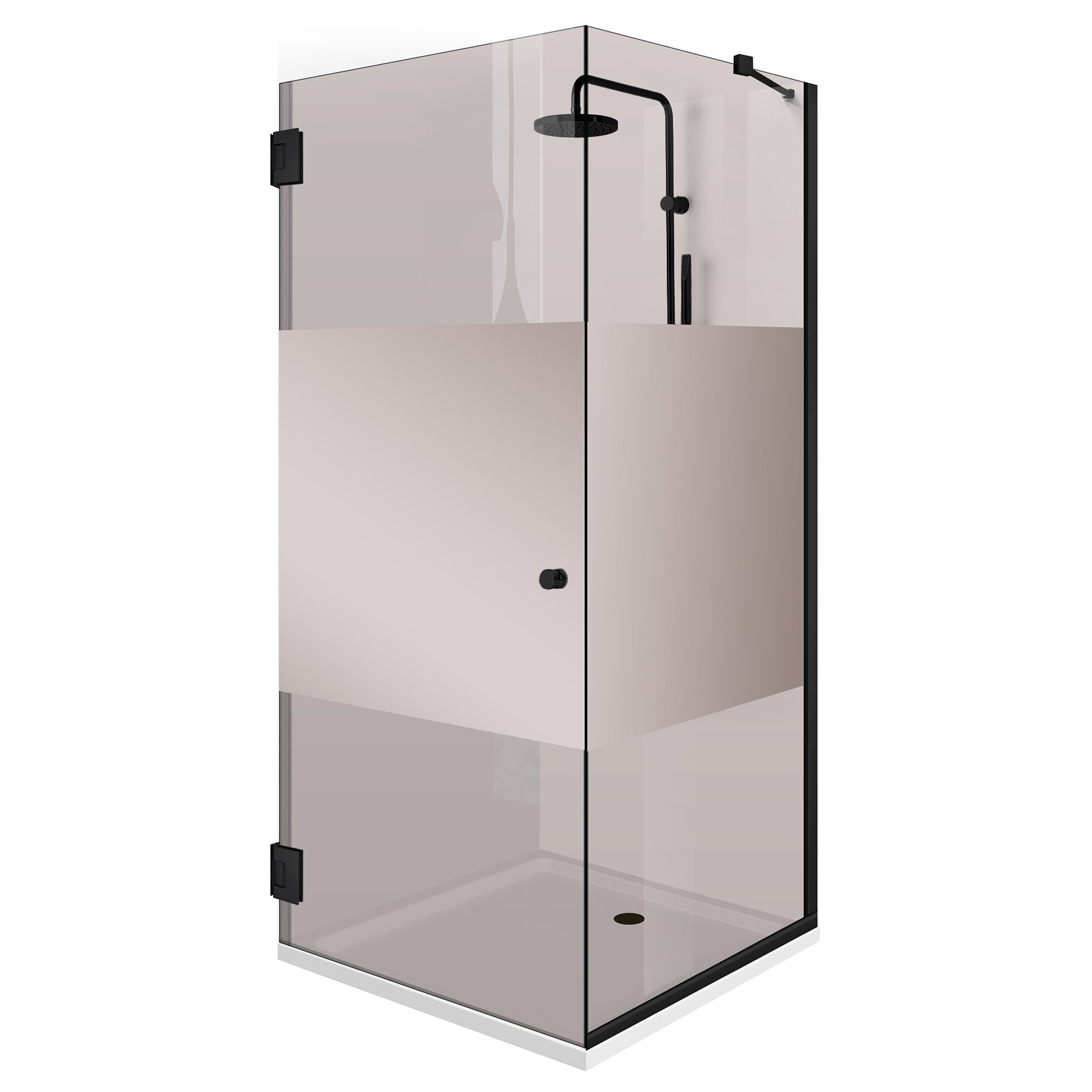 Shower enclosure with swing door #Bronze
