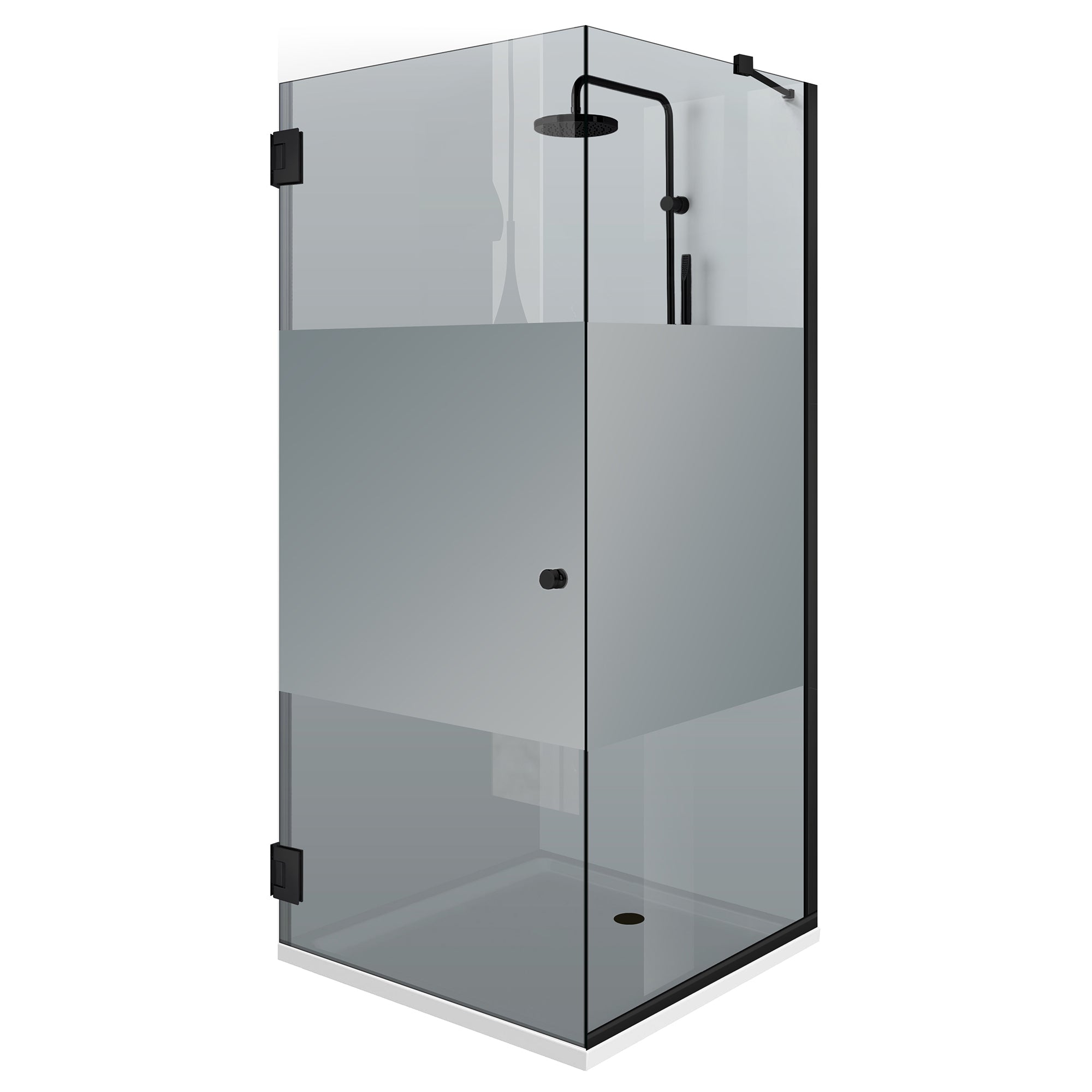 Shower enclosure with swing door #Grey