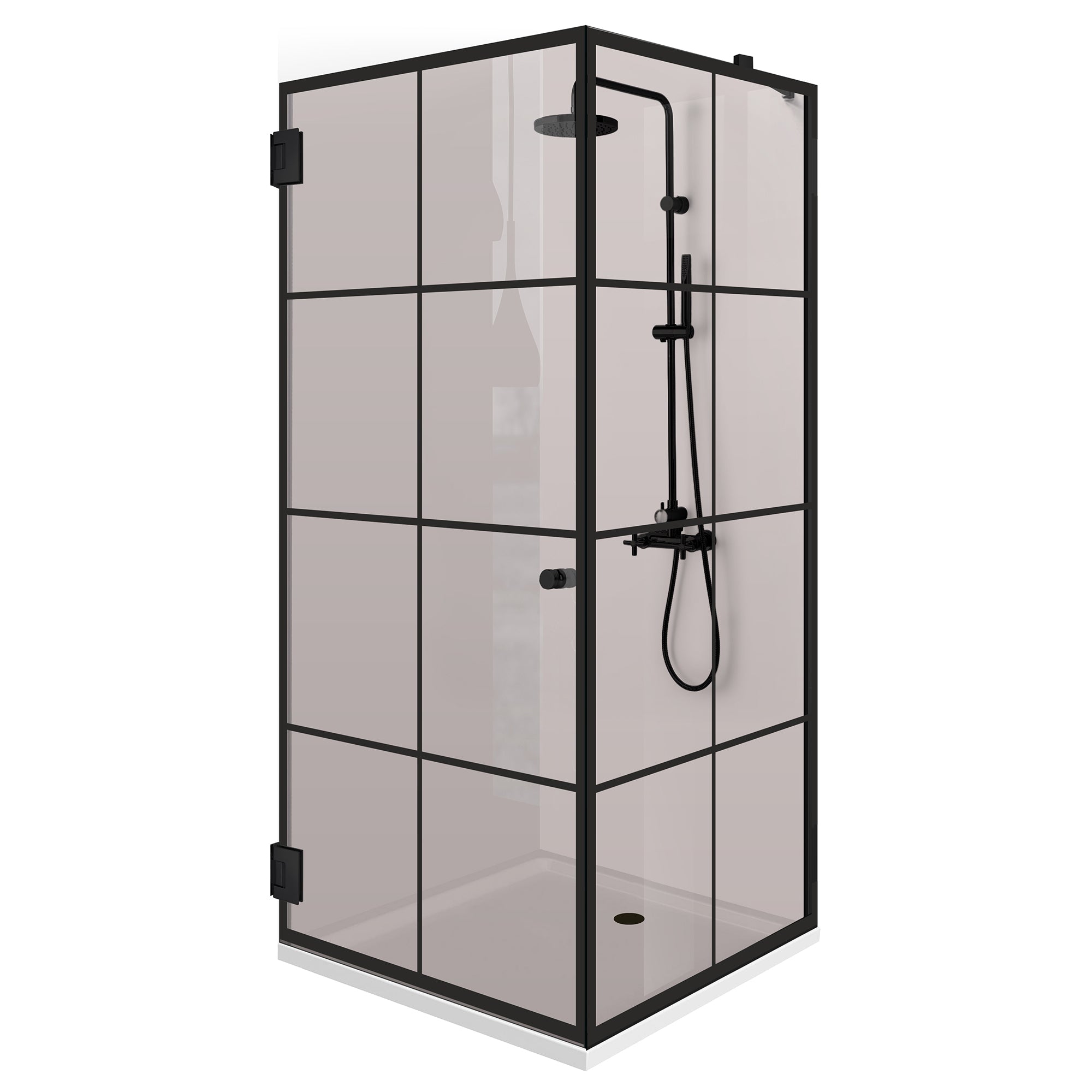 Shower enclosure with swing door #Bronze