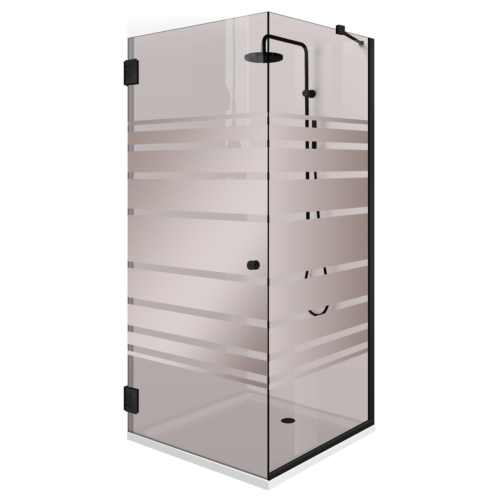 Shower enclosure with swing door #Bronze