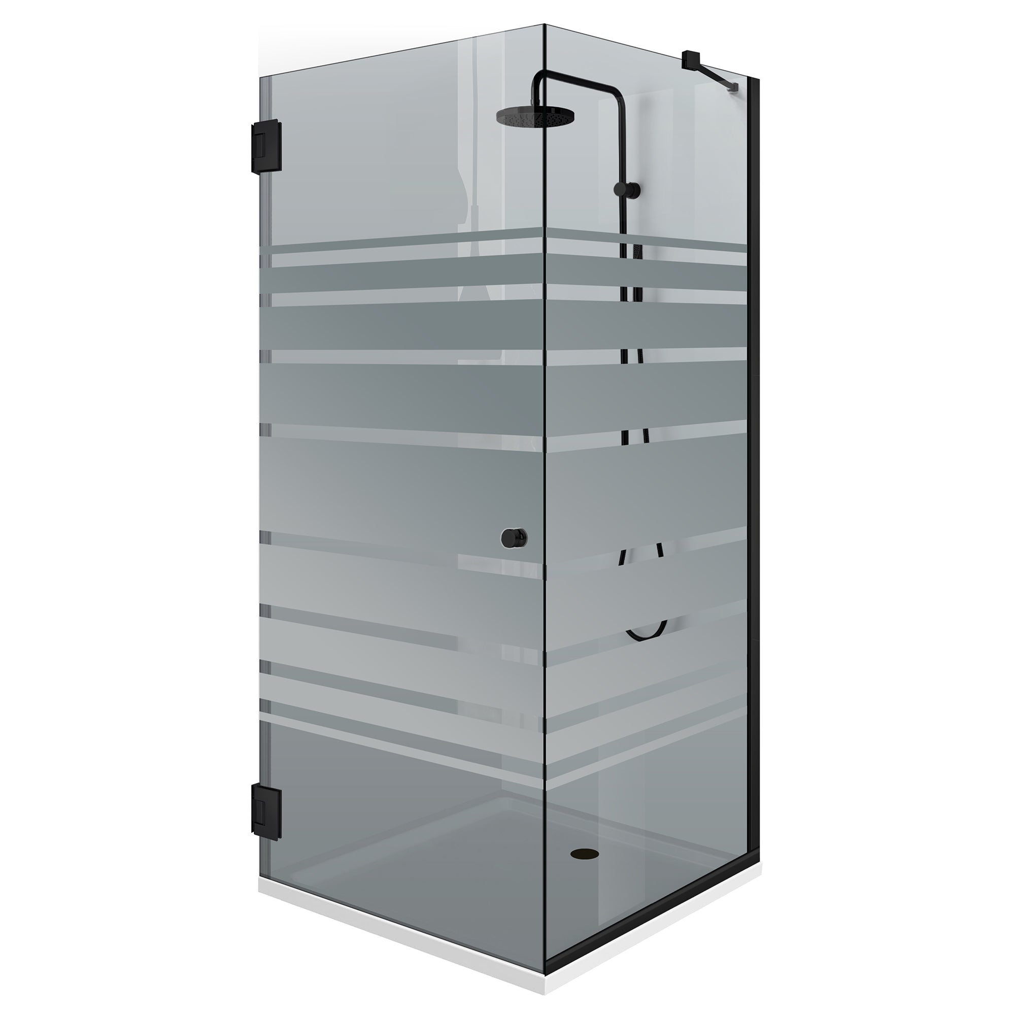 Shower enclosure with swing door #Grey