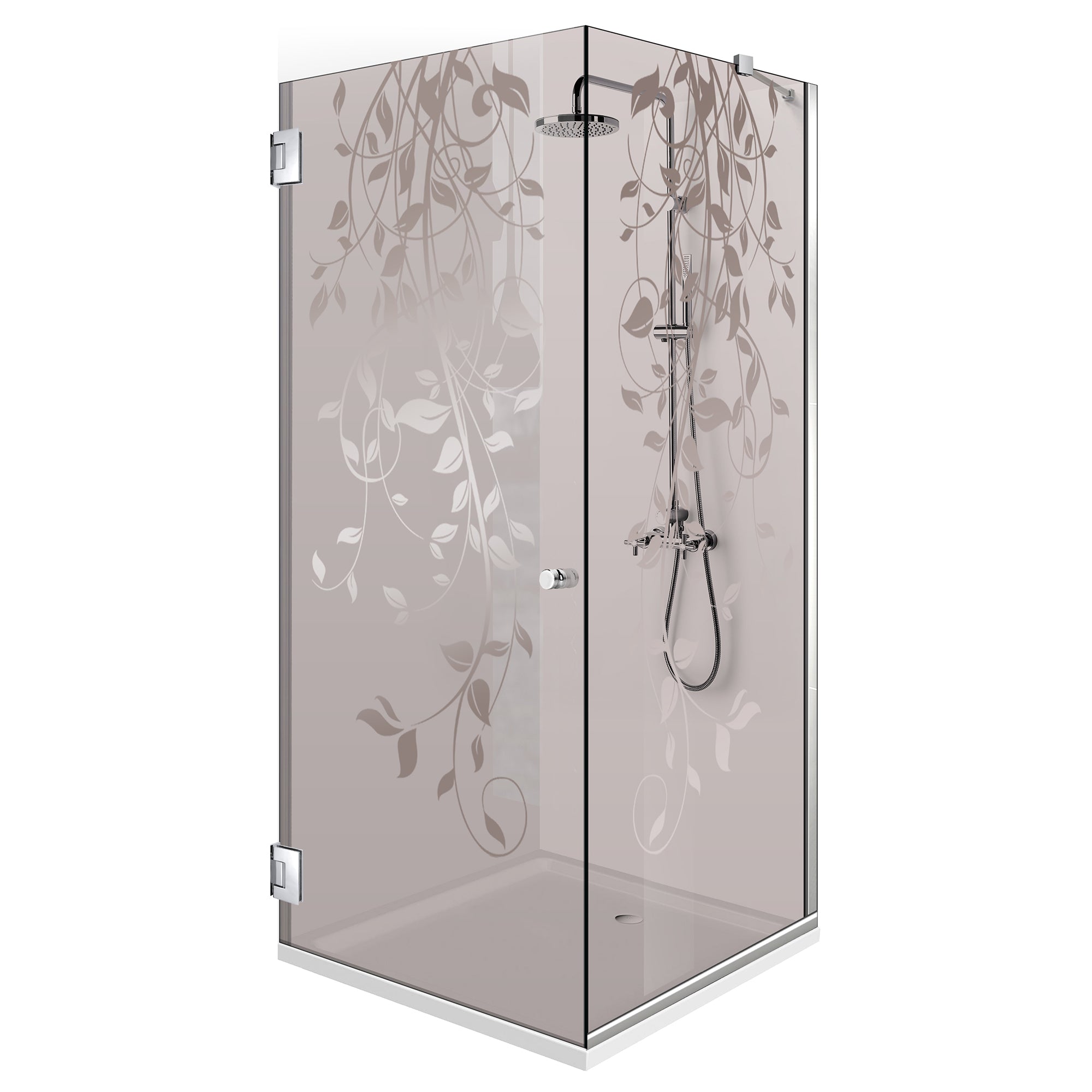 Shower enclosure with swing door #Bronze