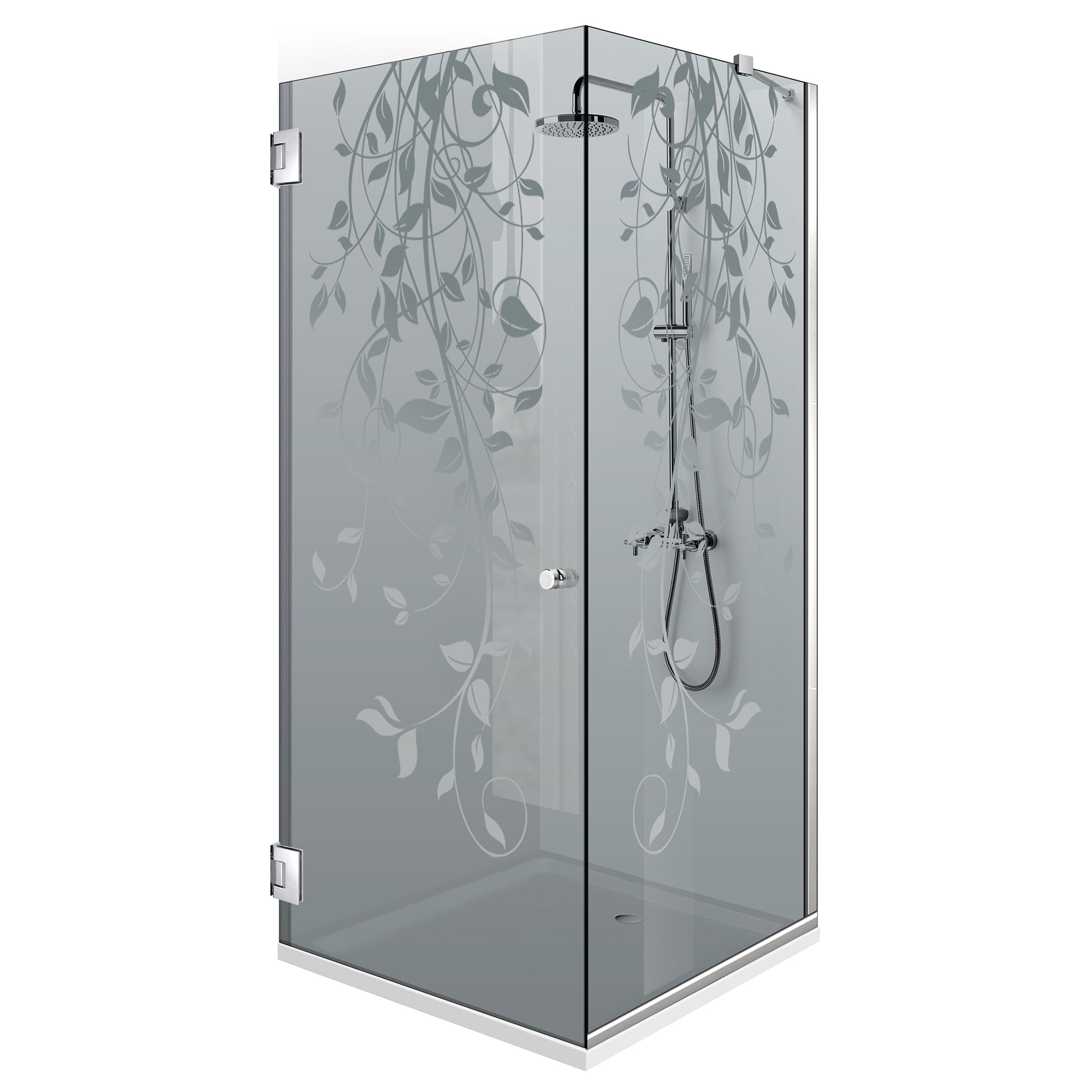 Shower enclosure with swing door #Grey