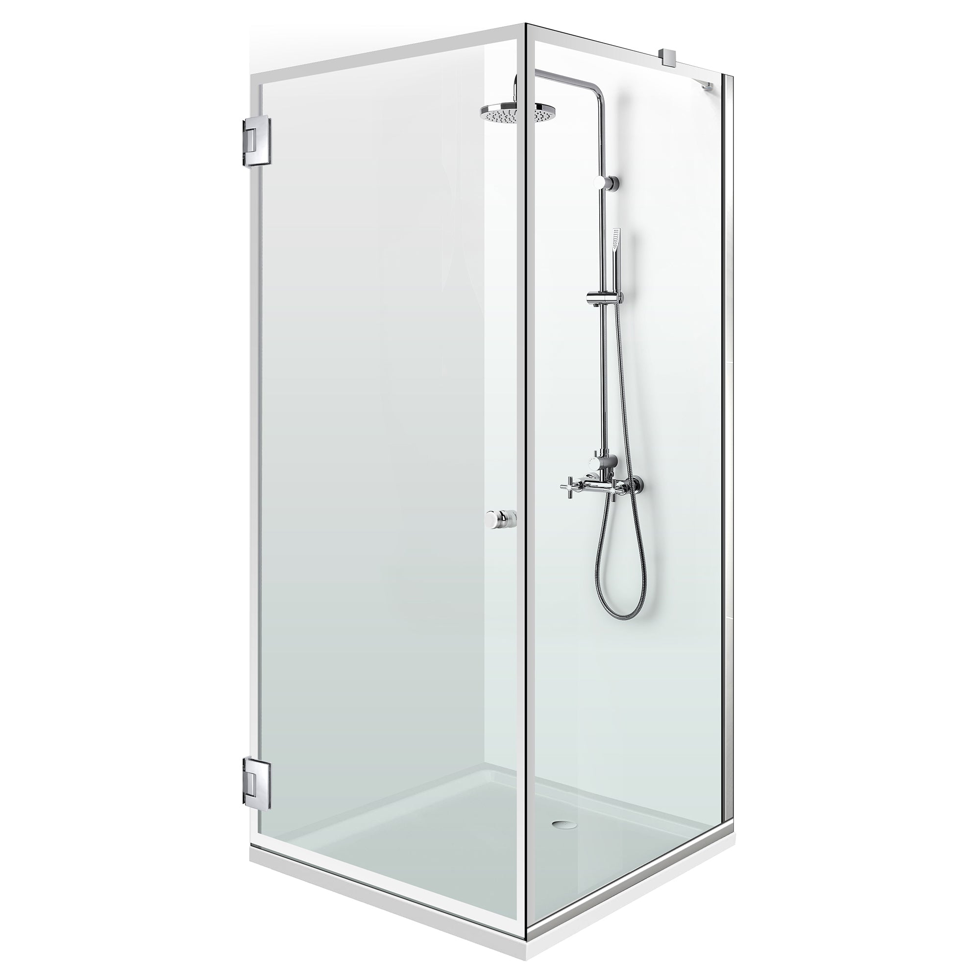 Shower enclosure with swing door #Clear
