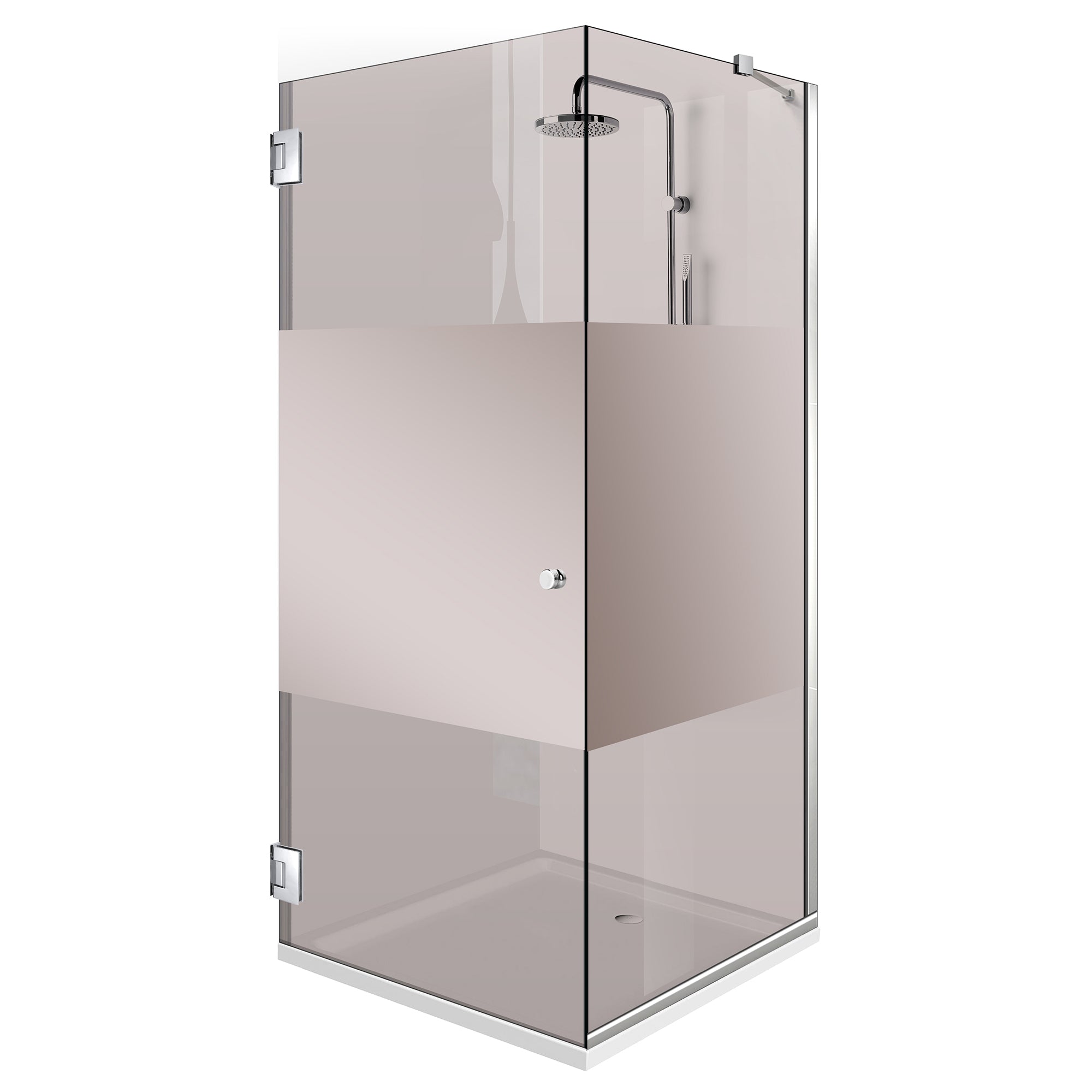 Shower enclosure with swing door #Bronze