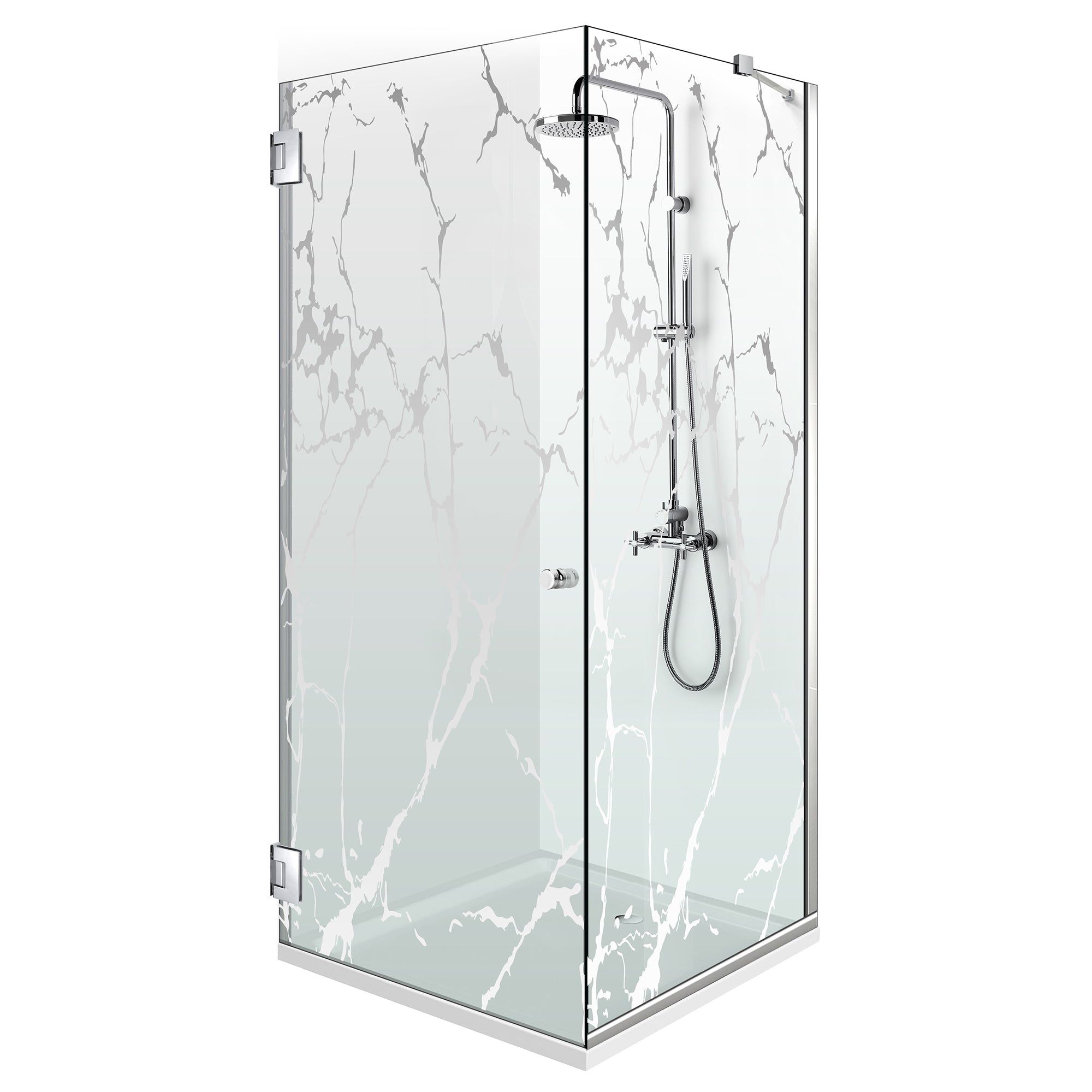 Shower enclosure with swing door #Clear
