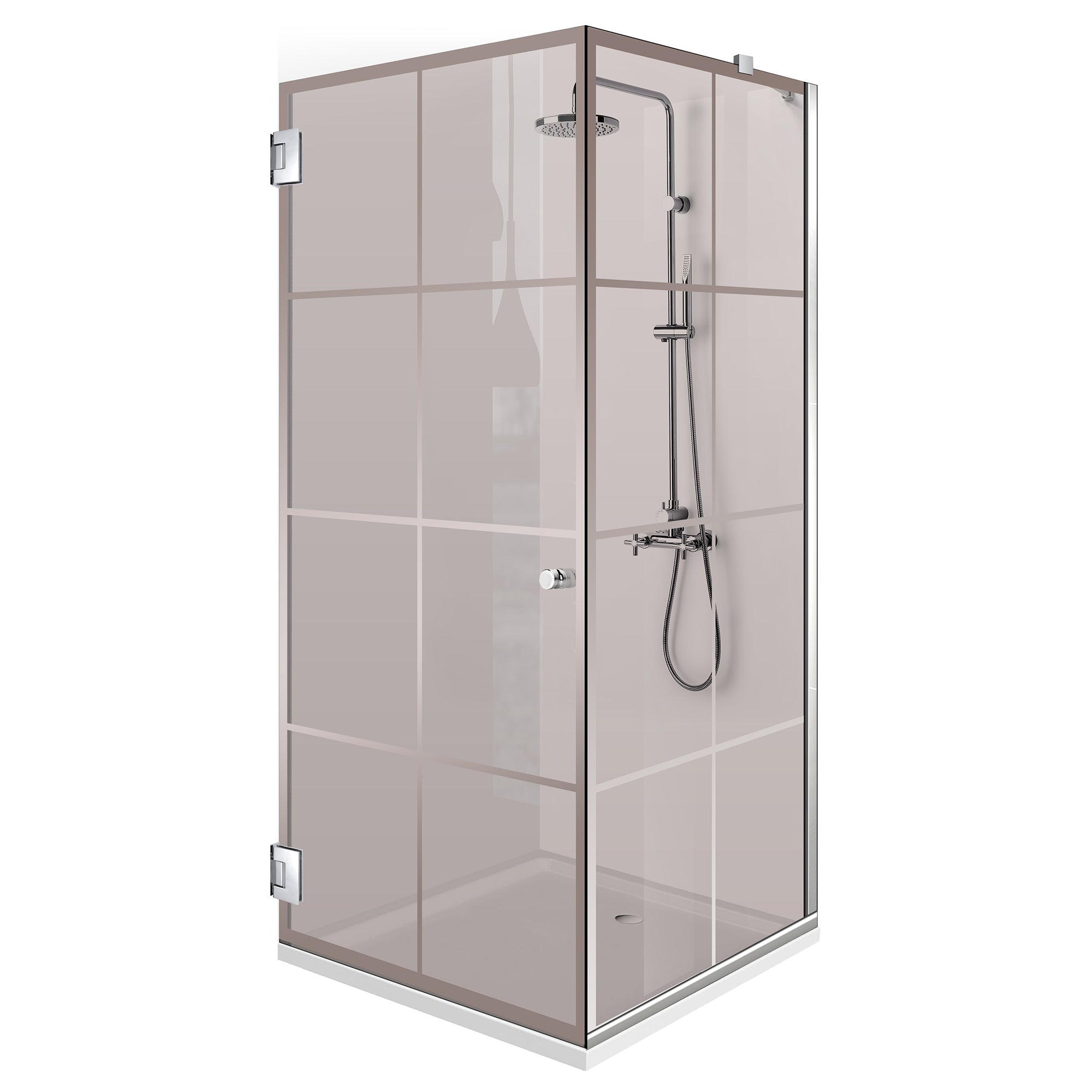 Shower enclosure with swing door #Bronze