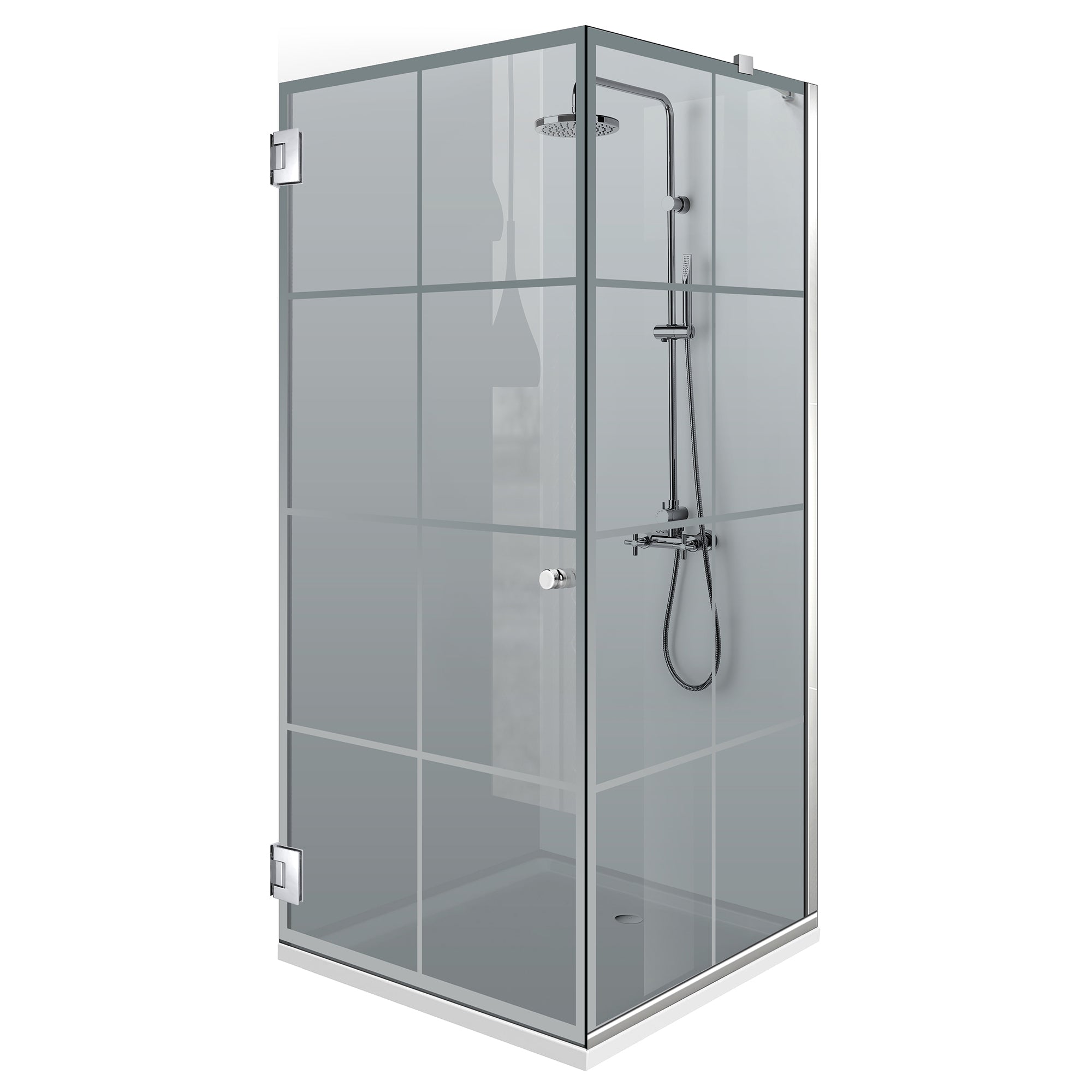 Shower enclosure with swing door #Grey