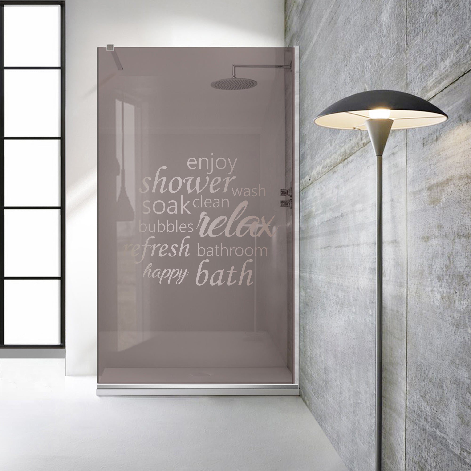 Paravan dus Walk-in, Perete dus Inox, #Bronz #Bronz