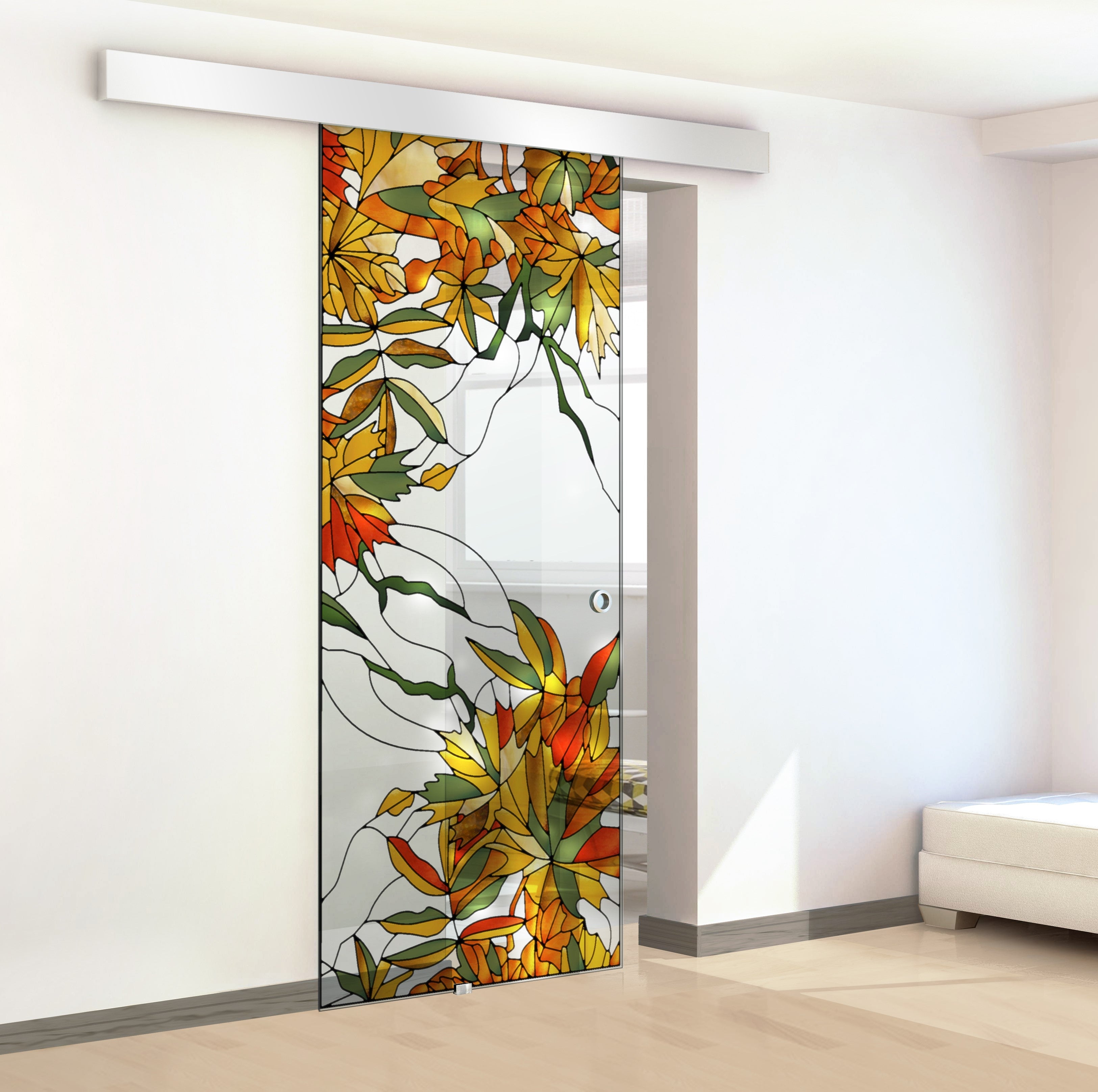 Usa sticla vitraliu, Usa sticla glisanta #Clara