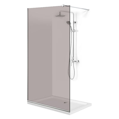 Paravan dus Walk-in, Perete dus  Inox, #Bronz #Bronz
