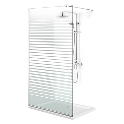 Paravan dus Walk-in, Perete dus  Inox, #Clara #Víztiszta