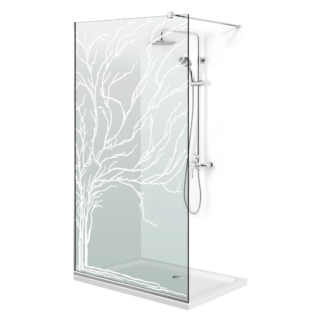 Paravan dus Walk-in, Perete dus  Inox, #Clara #Víztiszta
