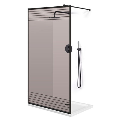 Paravan dus Walk-in, Perete dus  Negru, #Bronz #Bronz