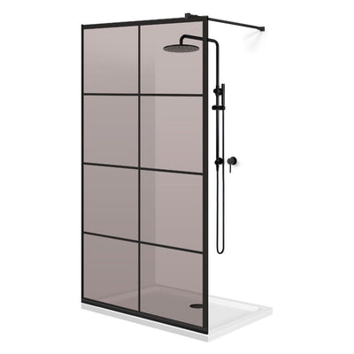 Paravan dus Walk-in, Perete dus  Negru, #Bronz #Bronz
