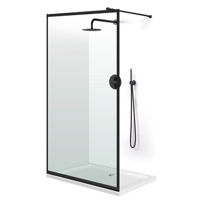 Shower Screens Walk-in, Black Shower Wall, #Clear