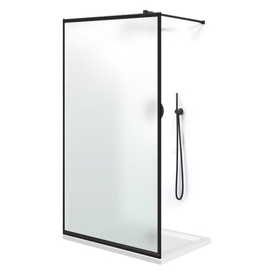 Paravan dus Walk-in, Perete dus  Negru, #Mat #Matt