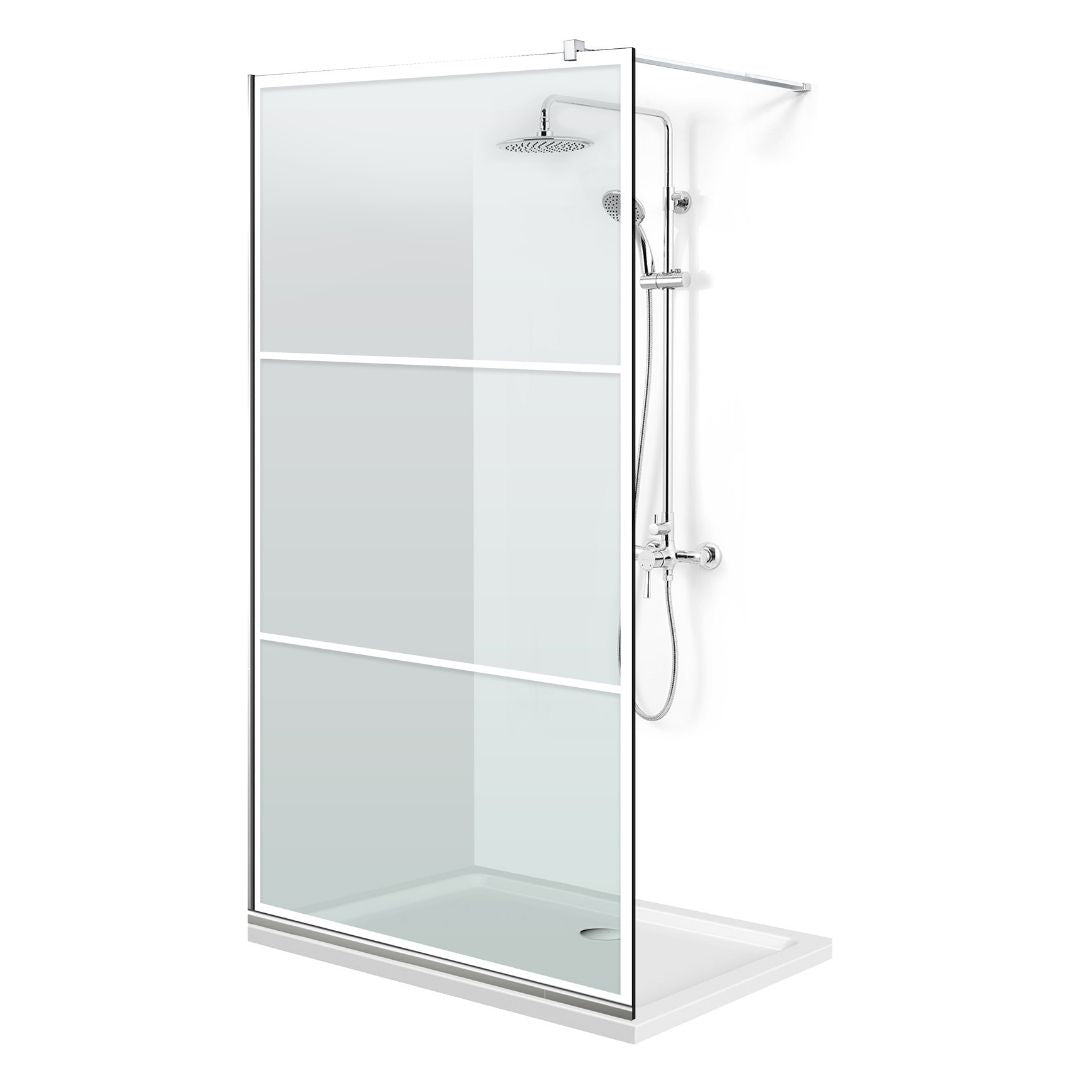 Shower Screens Walk-in, Shower wall Stainless steel, #Clear