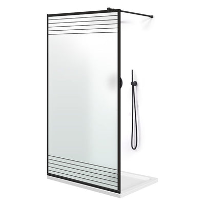 Paravan dus Walk-in, Perete dus  Negru, #Mat #Matt