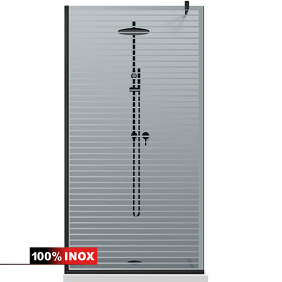 Paravan dus Walk-in, Perete dus  Negru, #Gri #Szürke