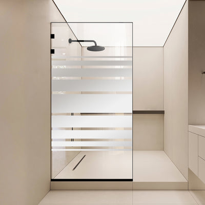 Paravan dus Walk-in, Perete dus Inox, negru mat, #Clara #Víztiszta