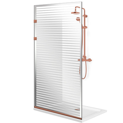 Paravan dus Walk-in, Perete dus Inox, negru mat, #Clara #Víztiszta
